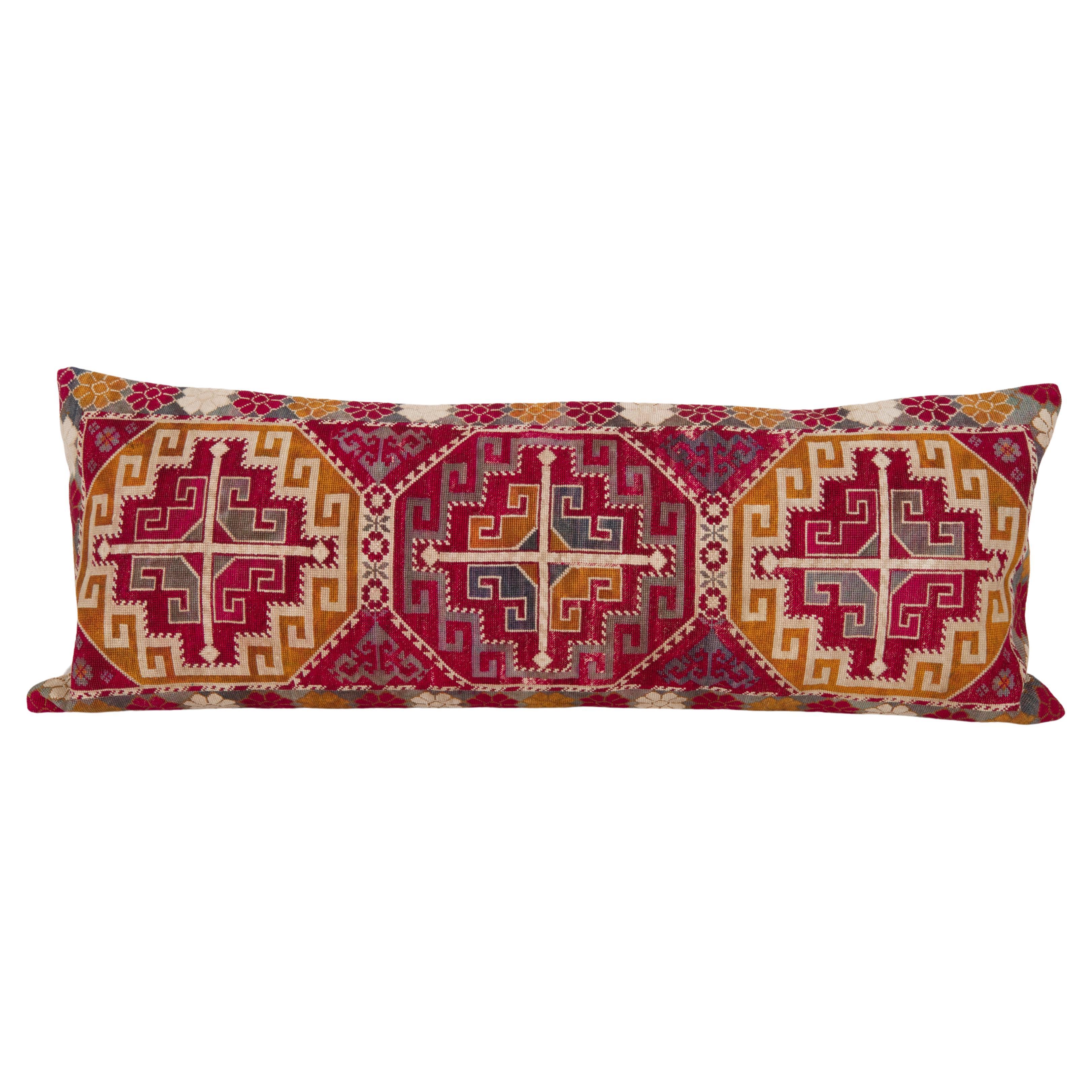 Pillow Cover, Made from a 1970s/80s silk mafrash ( storage bag ) Panel For Sale