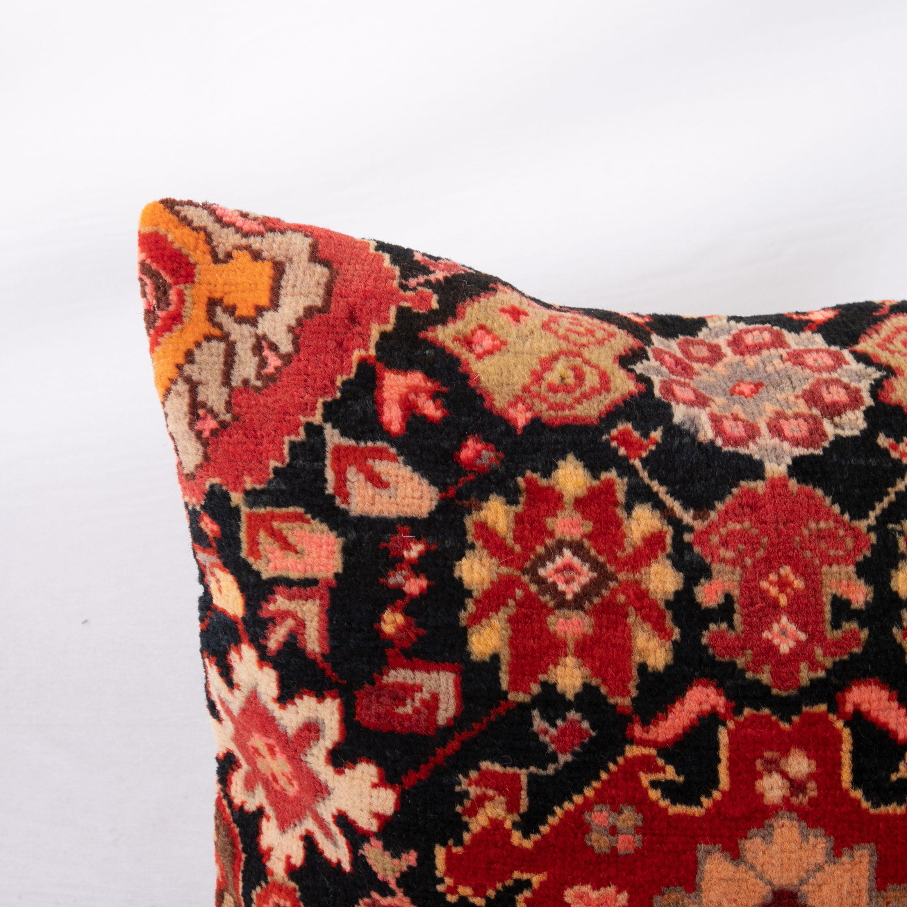 Tribal Pillow Cover Made from a Caucasian Karabagh Rug, Early 20th C For Sale