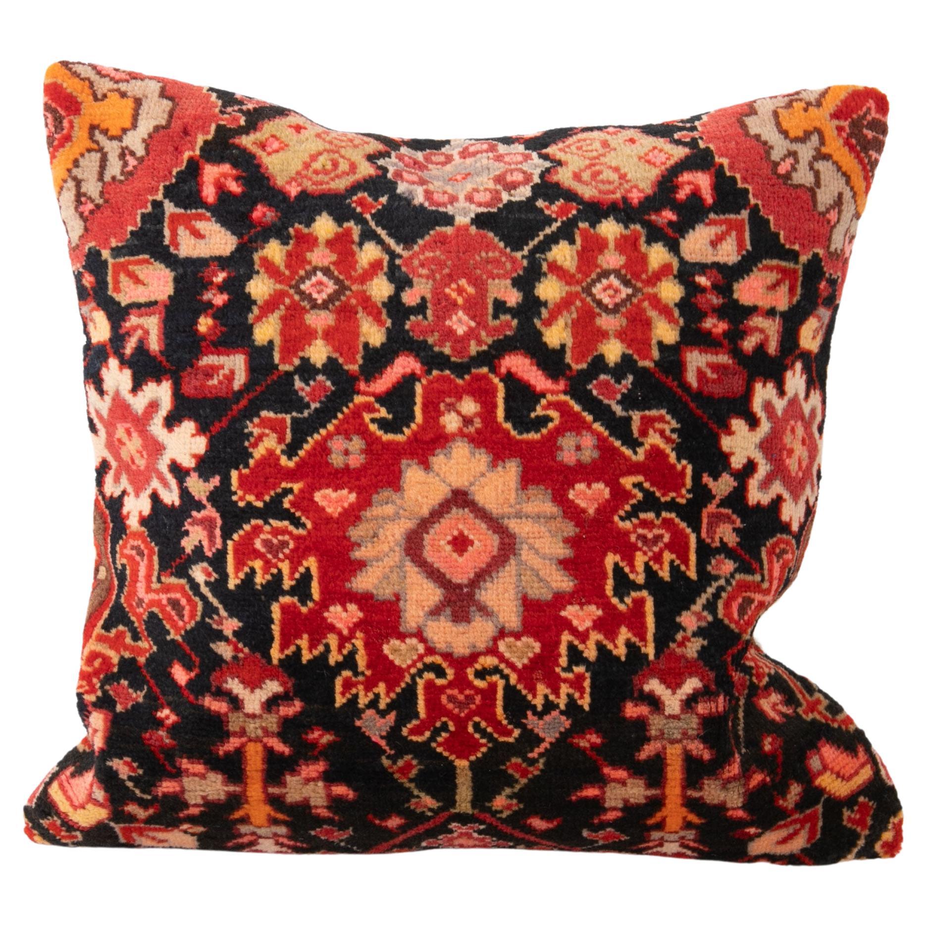 Pillow Cover Made from a Caucasian Karabagh Rug, Early 20th C For Sale