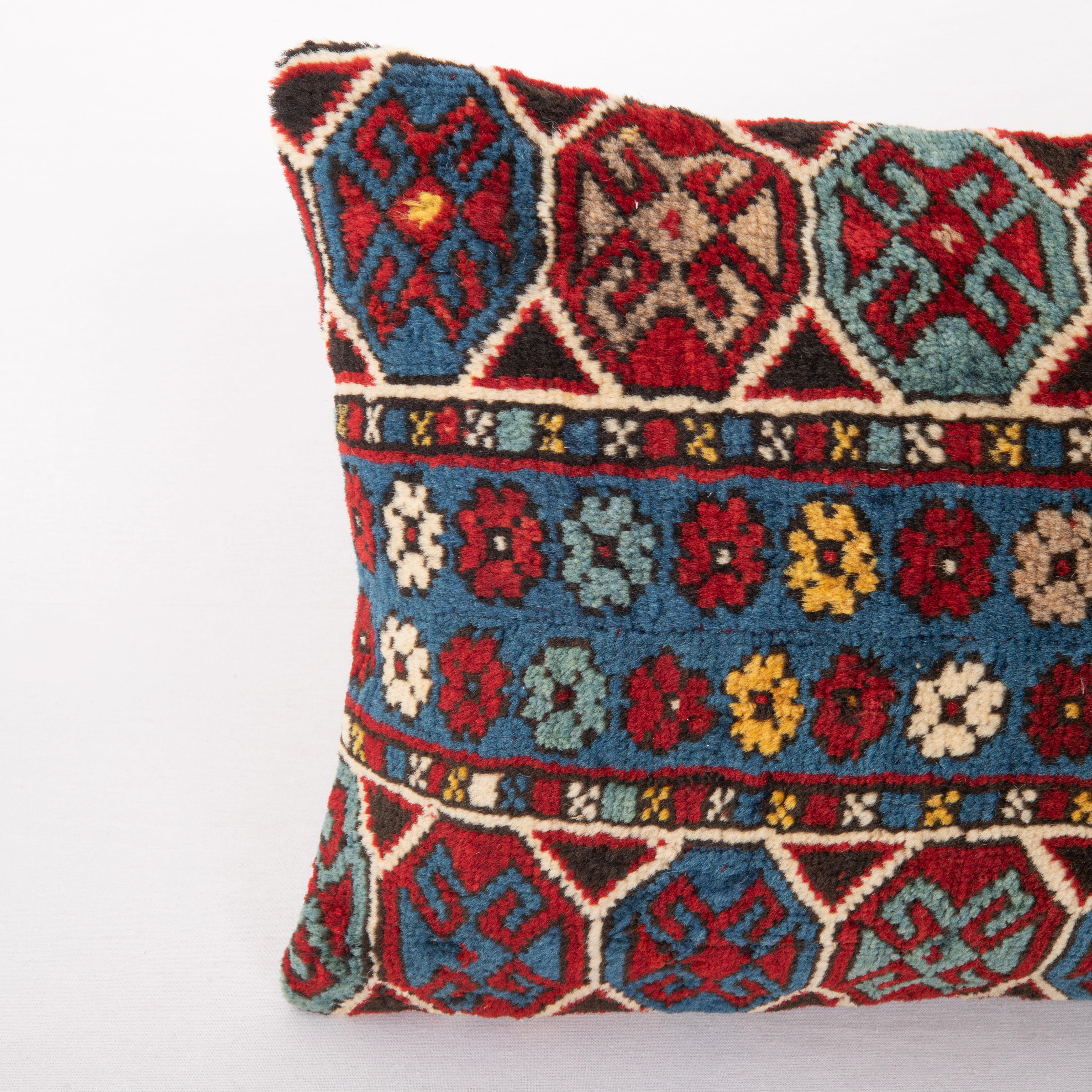 Azerbaijani Pillow Cover. Made from a Caucasian Rug, late 19th C. For Sale