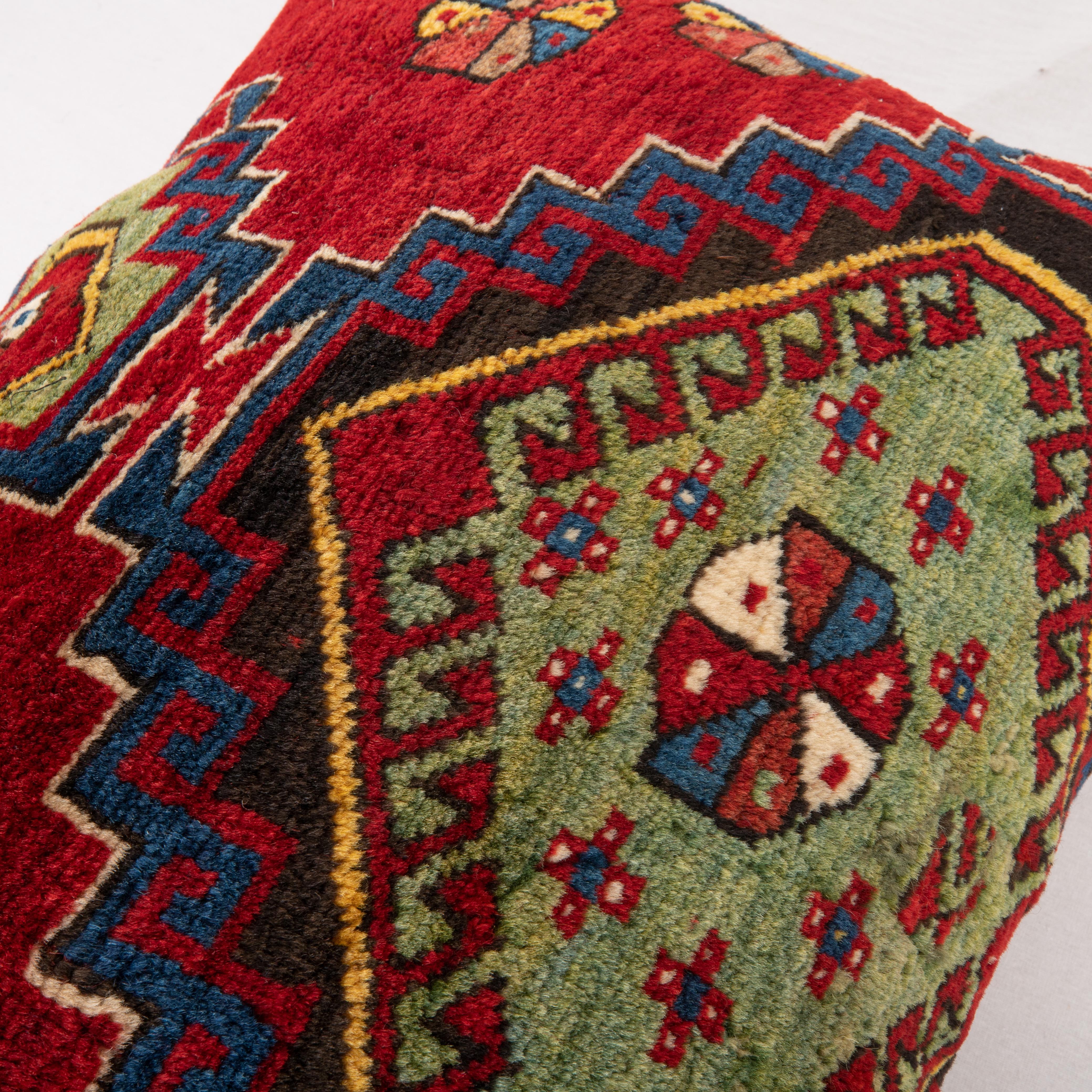 Pillow Cover. Made from a Caucasian Rug, late 19th C. In Good Condition In Istanbul, TR