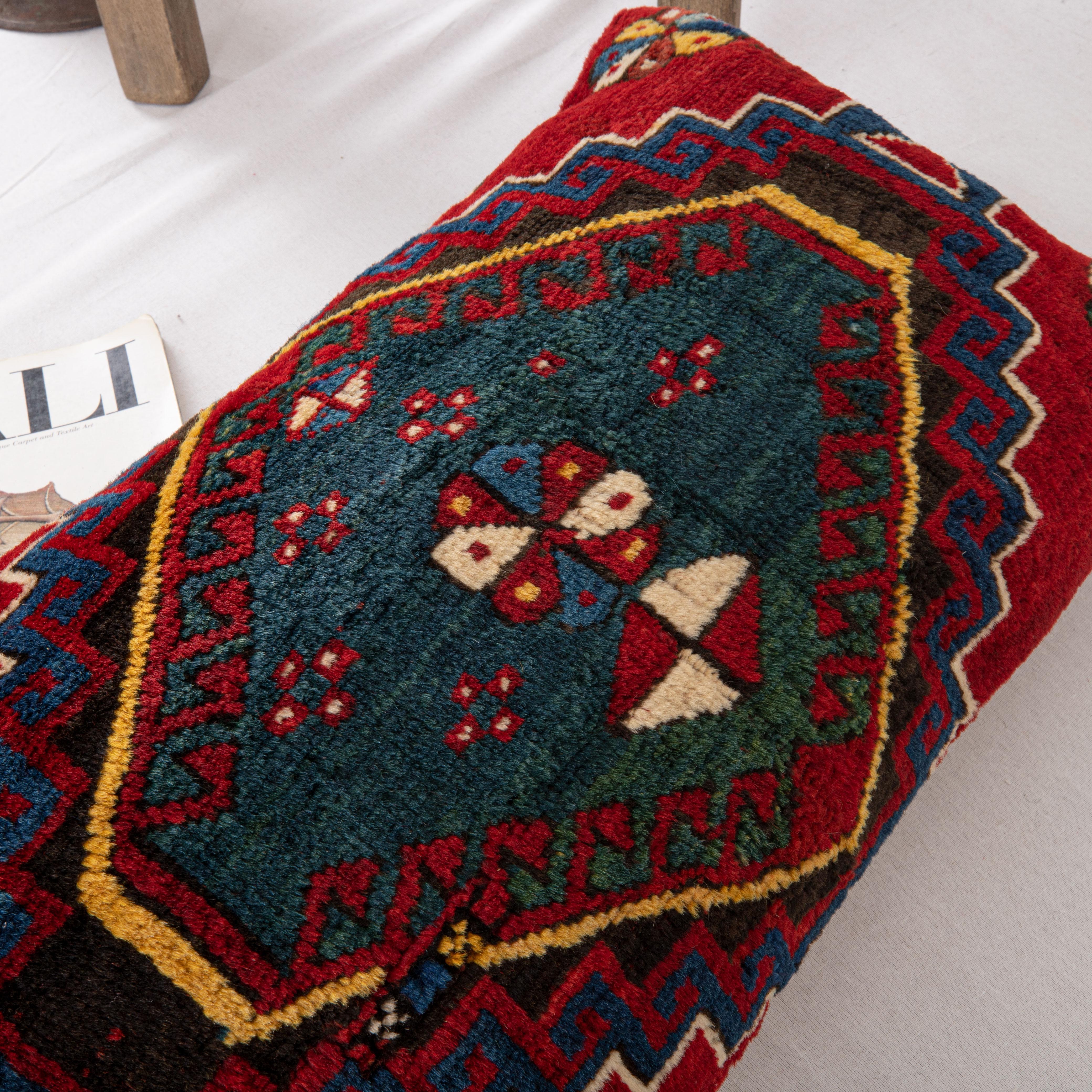 Pillow Cover. Made from a Caucasian Rug, late 19th C. In Good Condition For Sale In Istanbul, TR