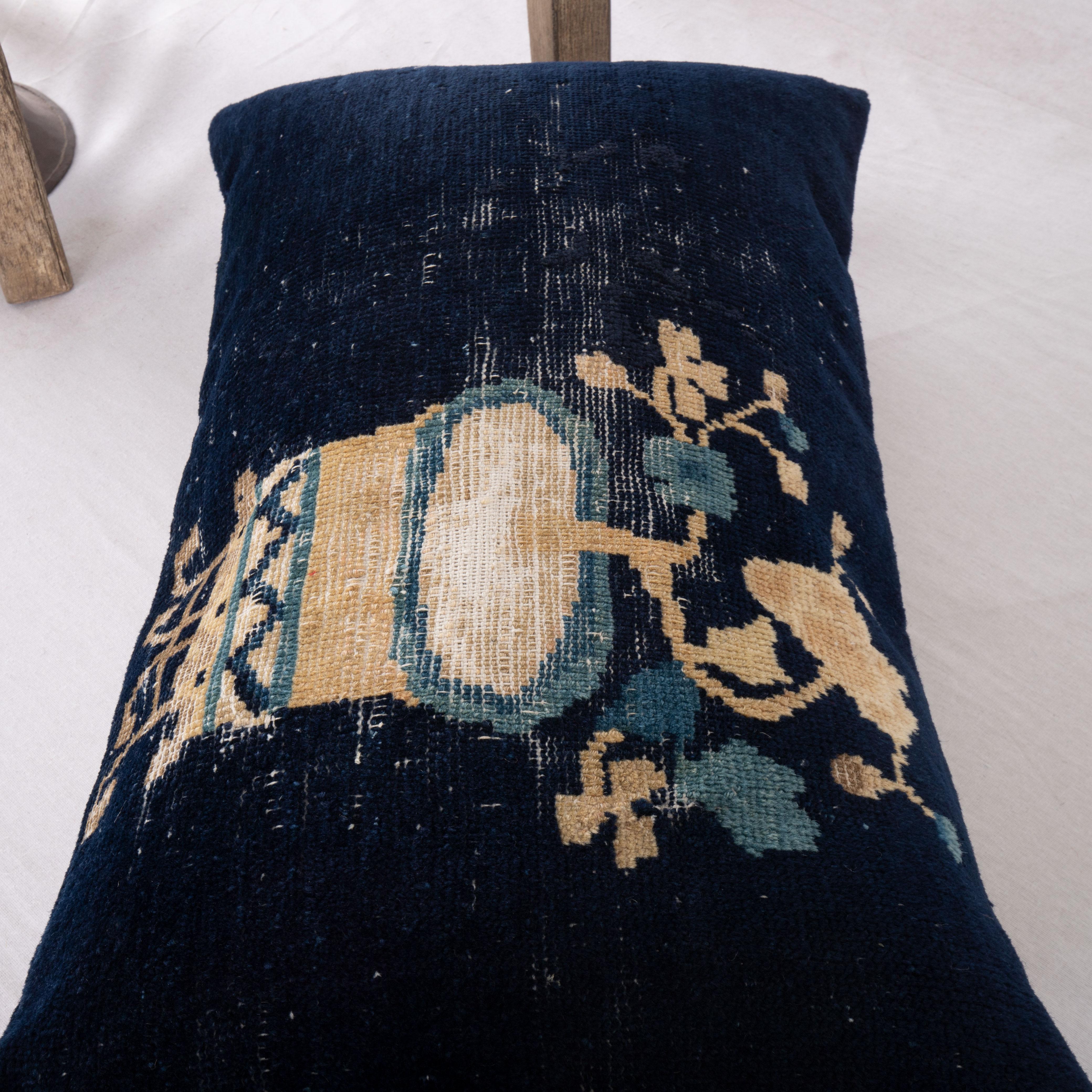 20th Century Pillow Cover Made from a Chinese Art Deco Rug, Early 20th C For Sale