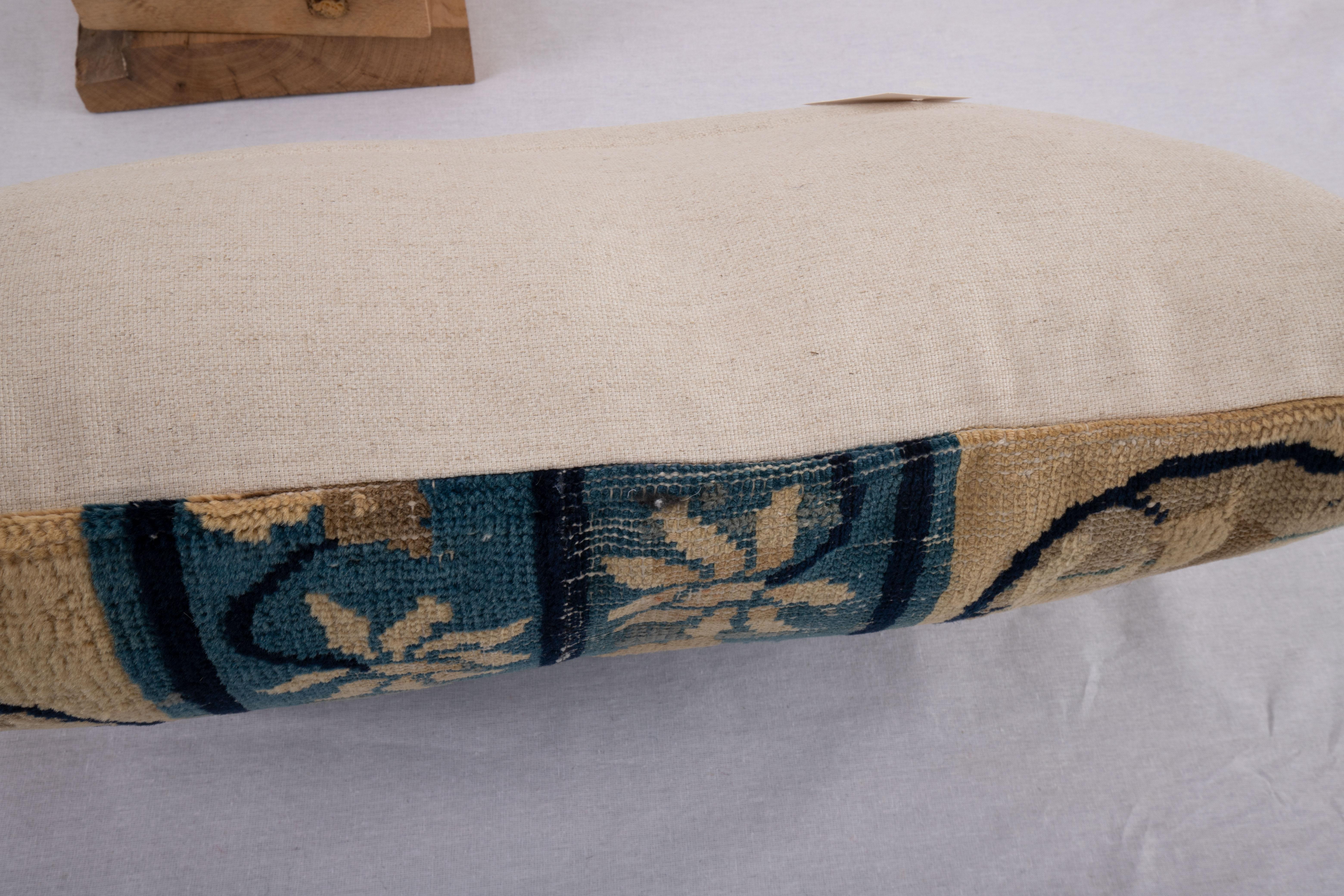 Wool Pillow Cover Made from a Chinese Art Deco Rug, early 20th C. For Sale