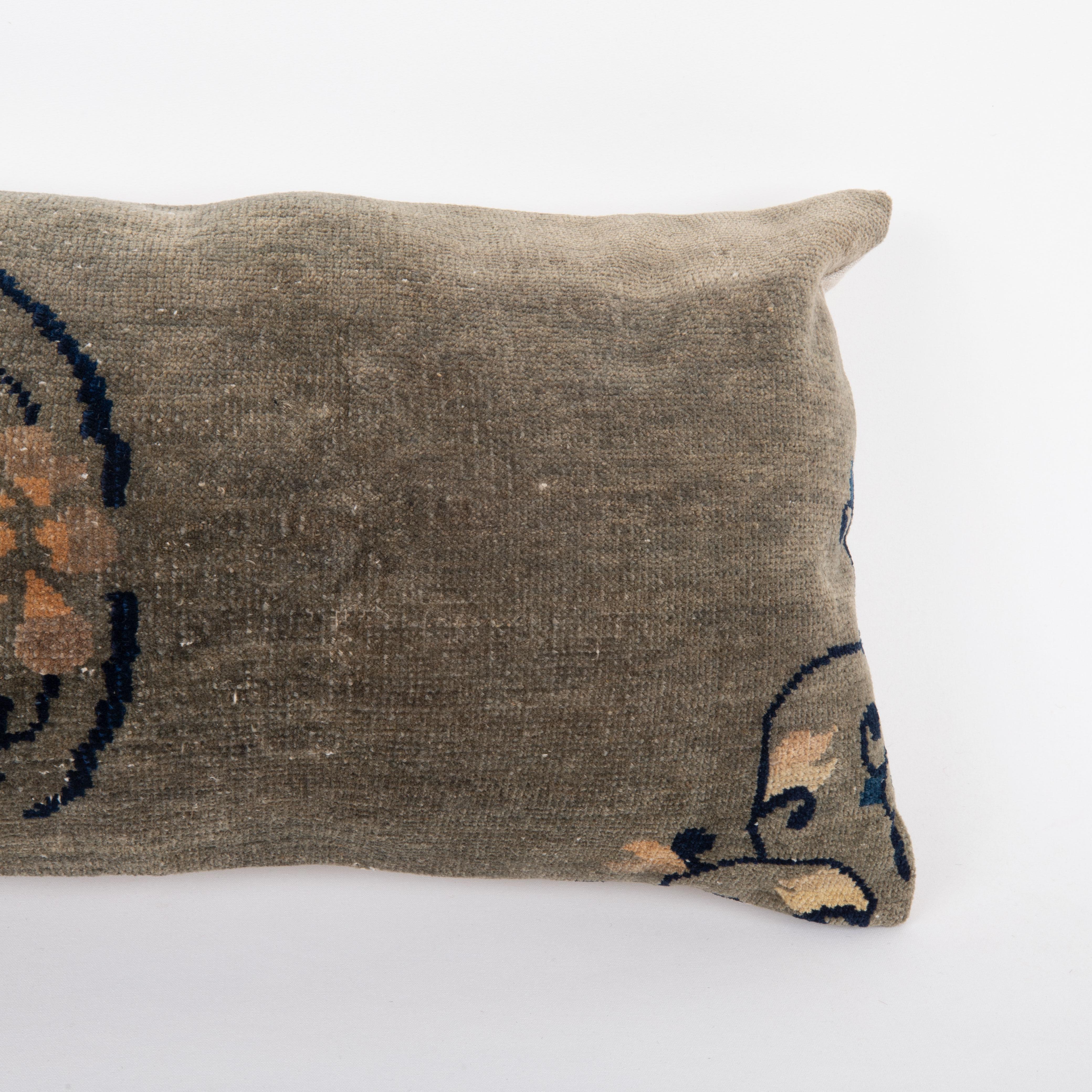 Wool Pillow Cover Made from a Chinese Art Deco Rug, early 20th C. For Sale