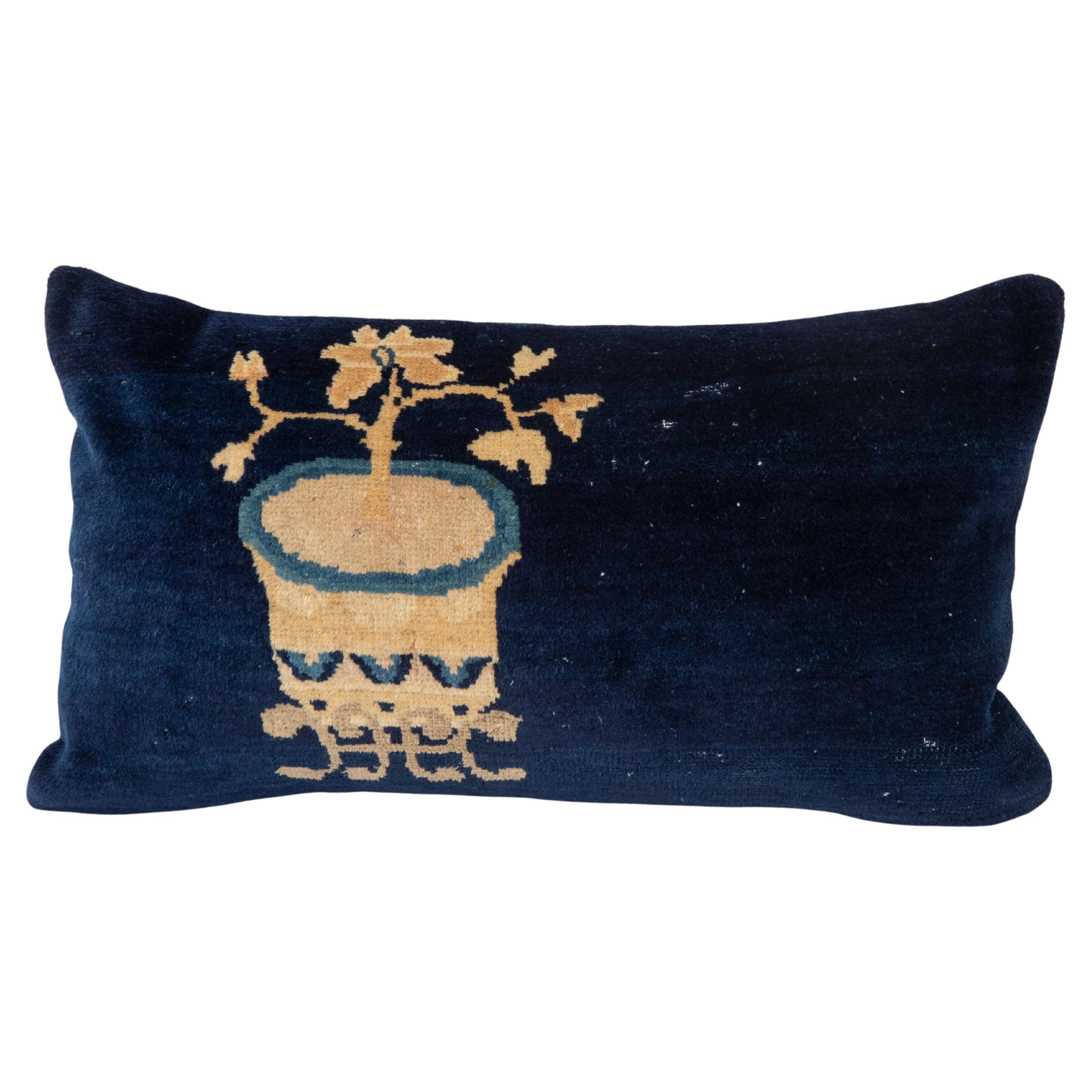 Pillow Cover Made from a Chinese Art Deco Rug, Early 20th Century For Sale
