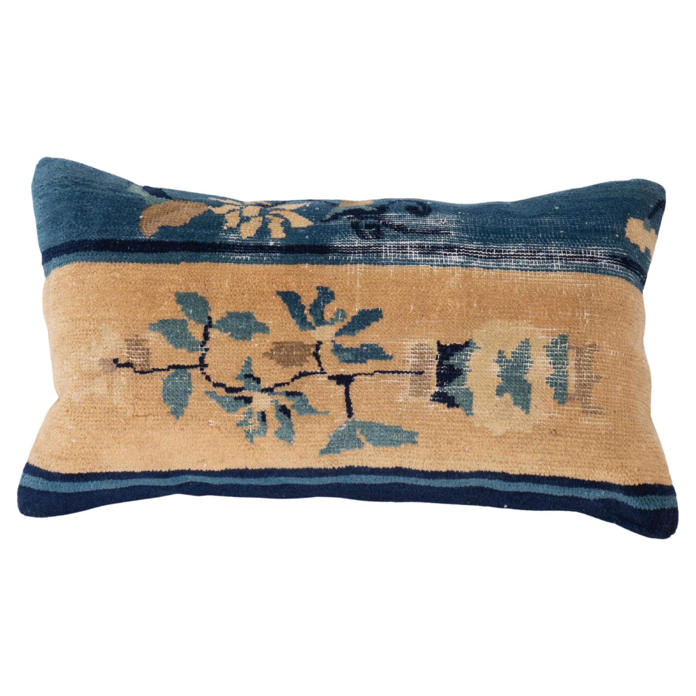 Pillow Cover Made from a Chinese Art Deco Rug, Early 20th C For Sale