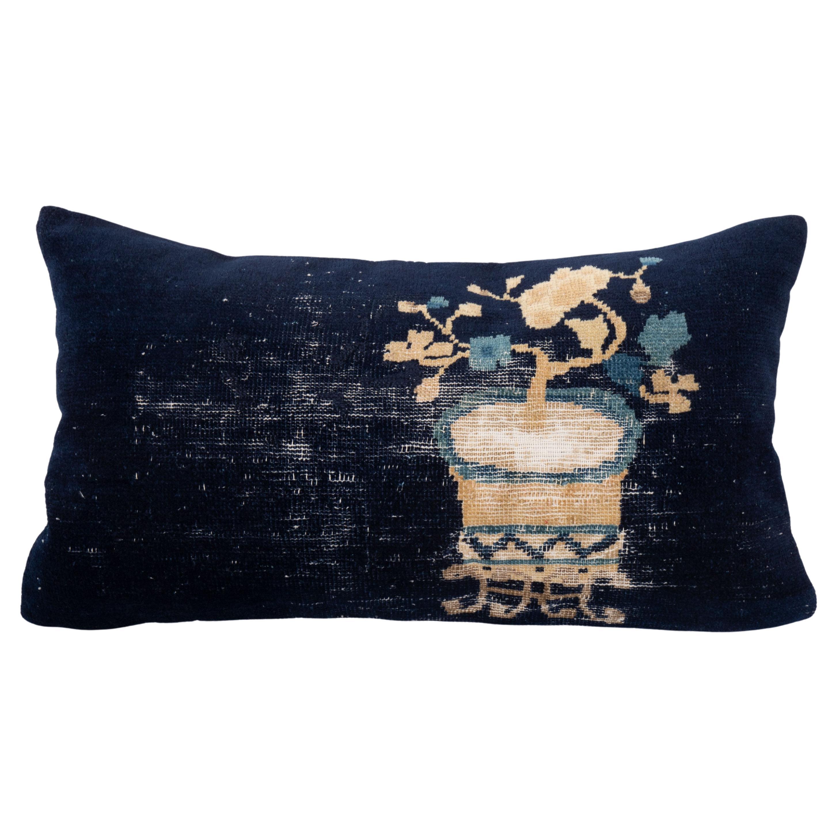 Pillow Cover Made from a Chinese Art Deco Rug, Early 20th C For Sale