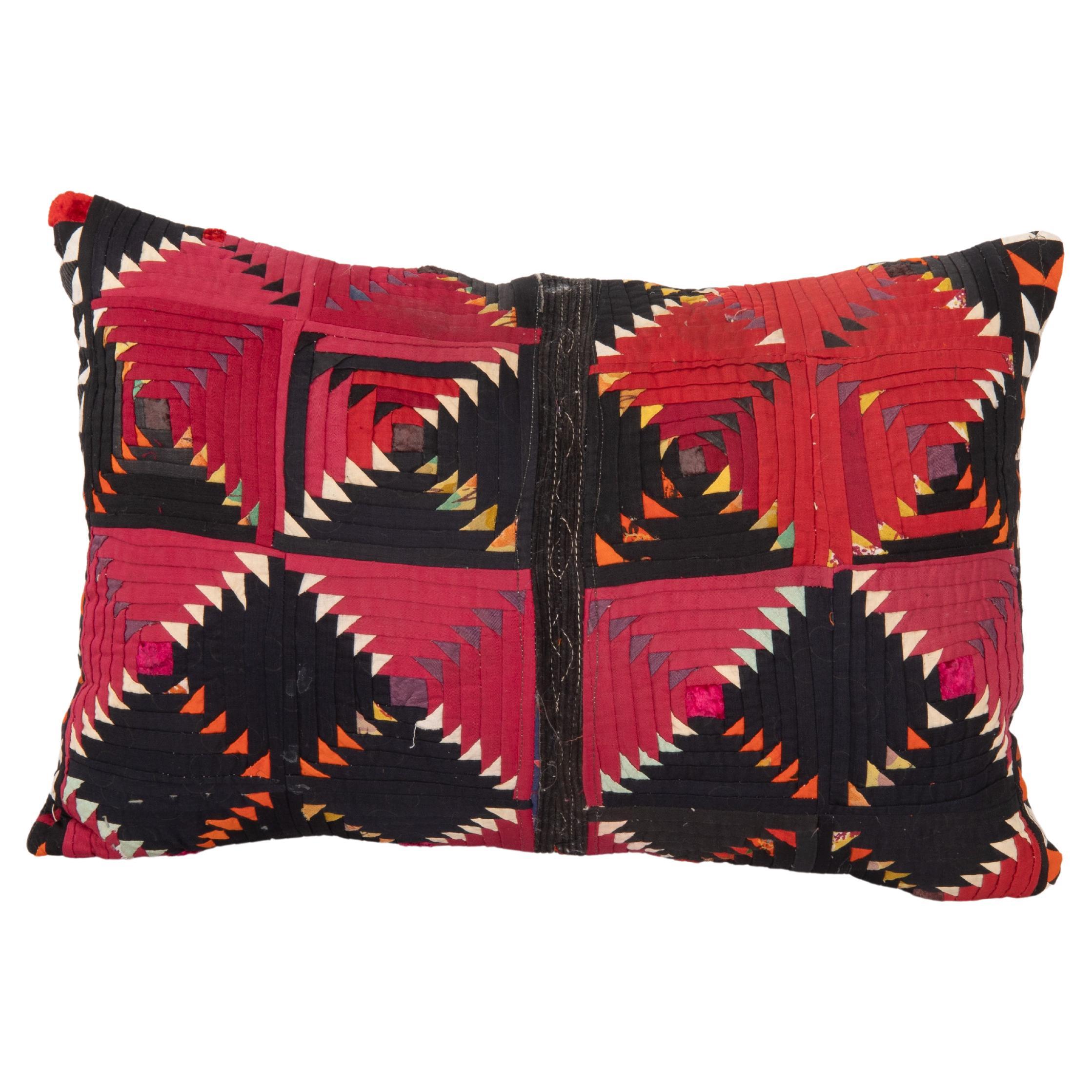 Pillow Cover Made from a Kyrgyz Korak Patch work, mid 20th C. For Sale