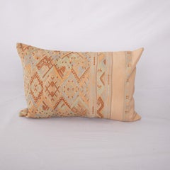 Pillow Cover Made from a Laotian Vintage Silk Embroidery
