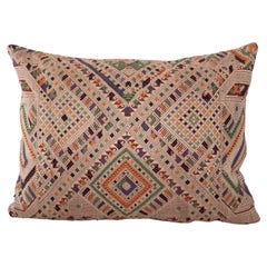 Pillow Cover Made from a Laotian Retro Silk Embroidery