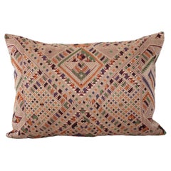 Pillow Cover Made from a Laotian Retro Silk Embroidery