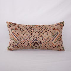 Pillow Cover Made from a Laotion Vintage Silk Embroidery