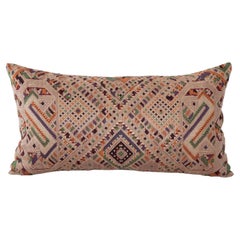 Pillow Cover Made from a Laotion Vintage Silk Embroidery