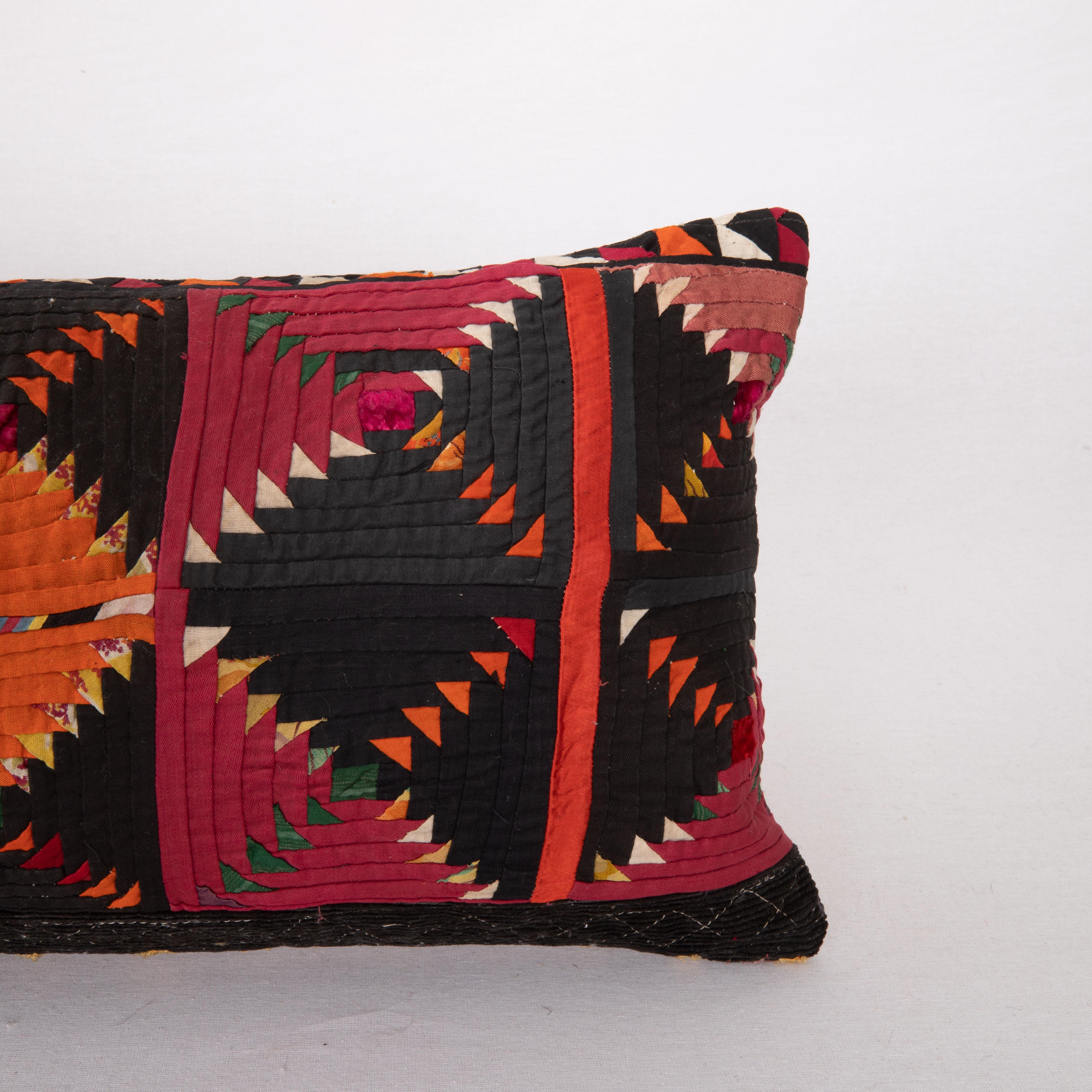 Kyrgyzstani Pillow Cover Made from a Mid 20th C. Kyrgyz Korak ( Patchwork) For Sale