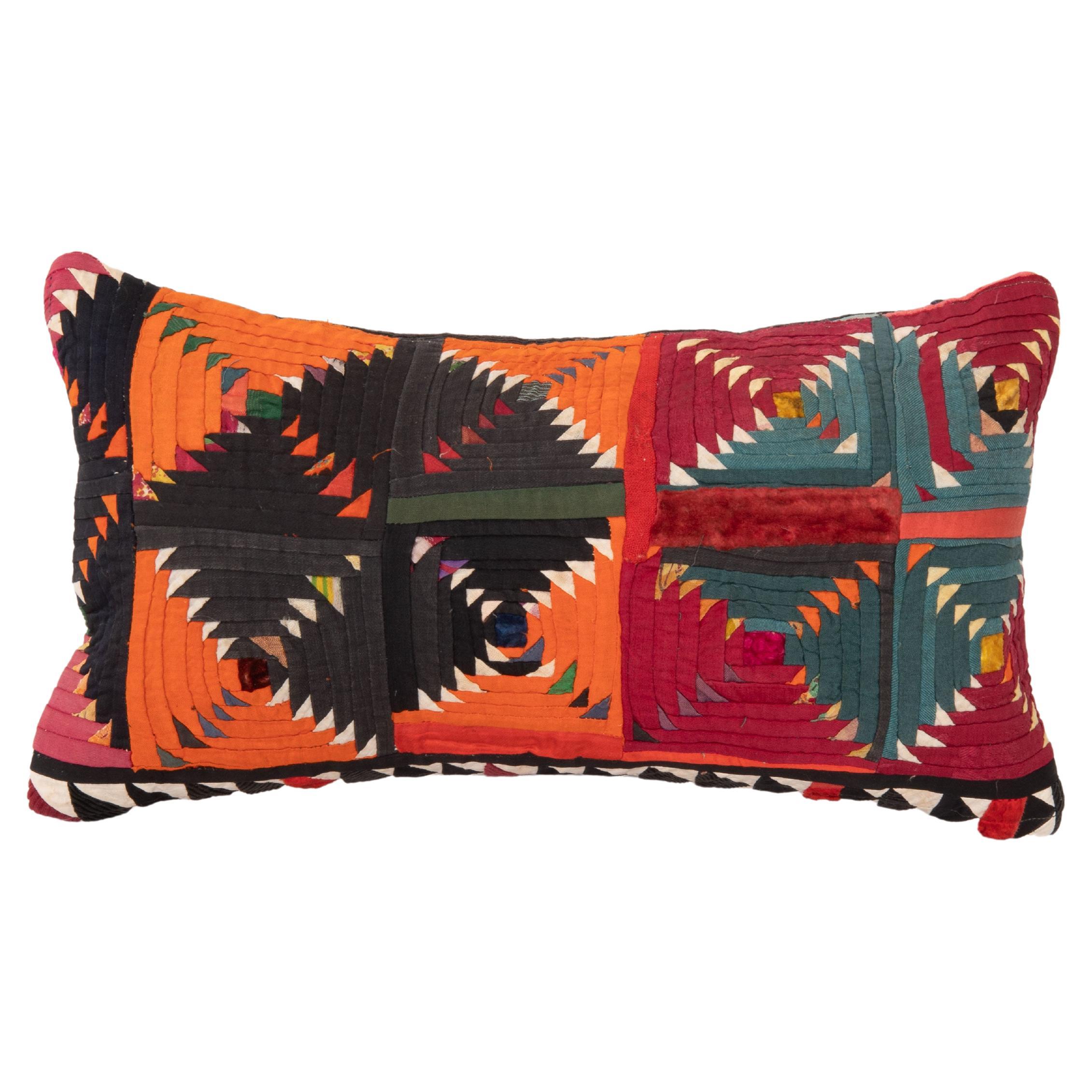 Pillow Cover Made from a Mid 20th C. Kyrgyz Korak ( Patchwork) For Sale