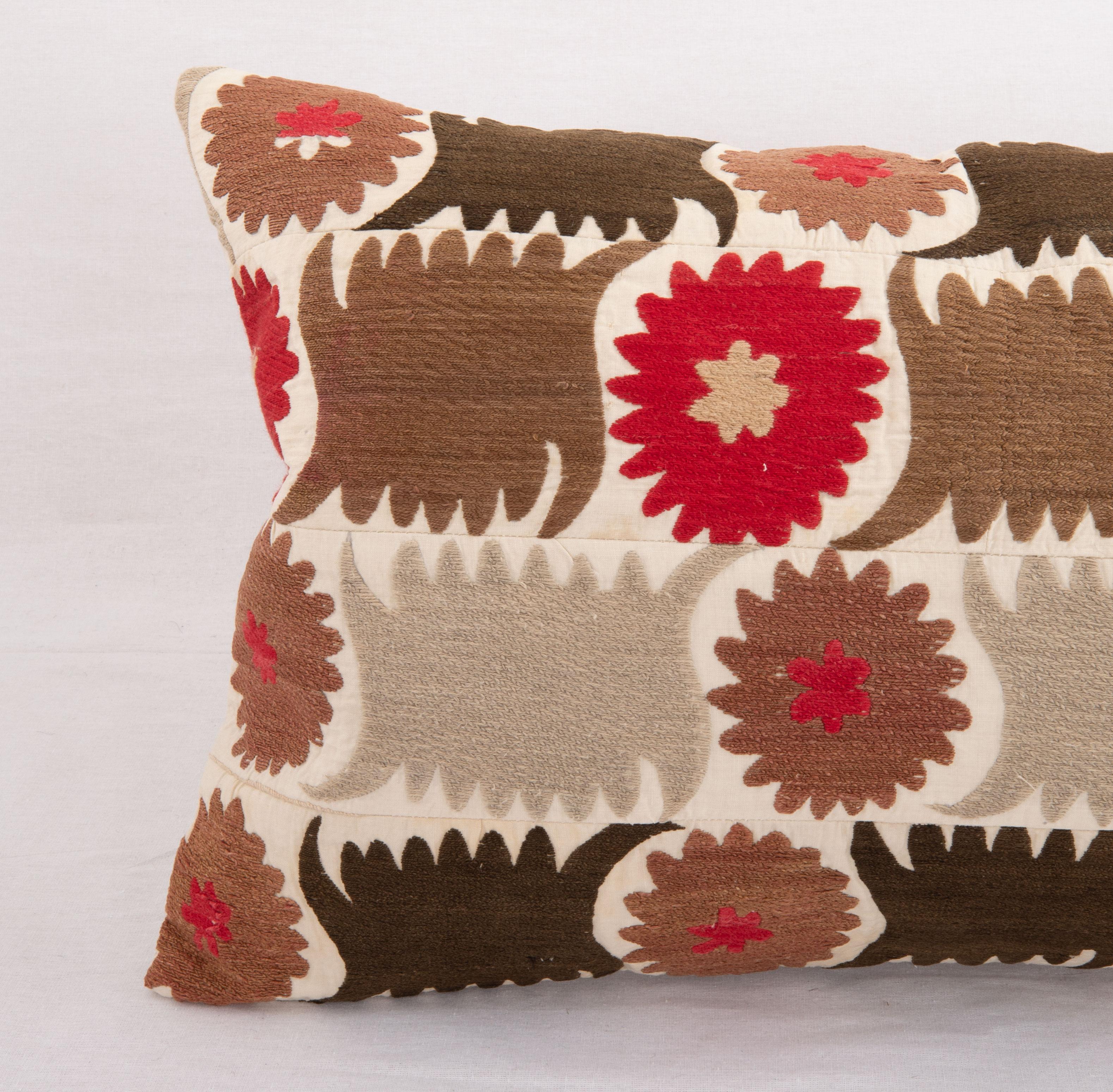 Asian Pillow Cover Made from a Mid 20th C. Suzani, Uzbekistan For Sale