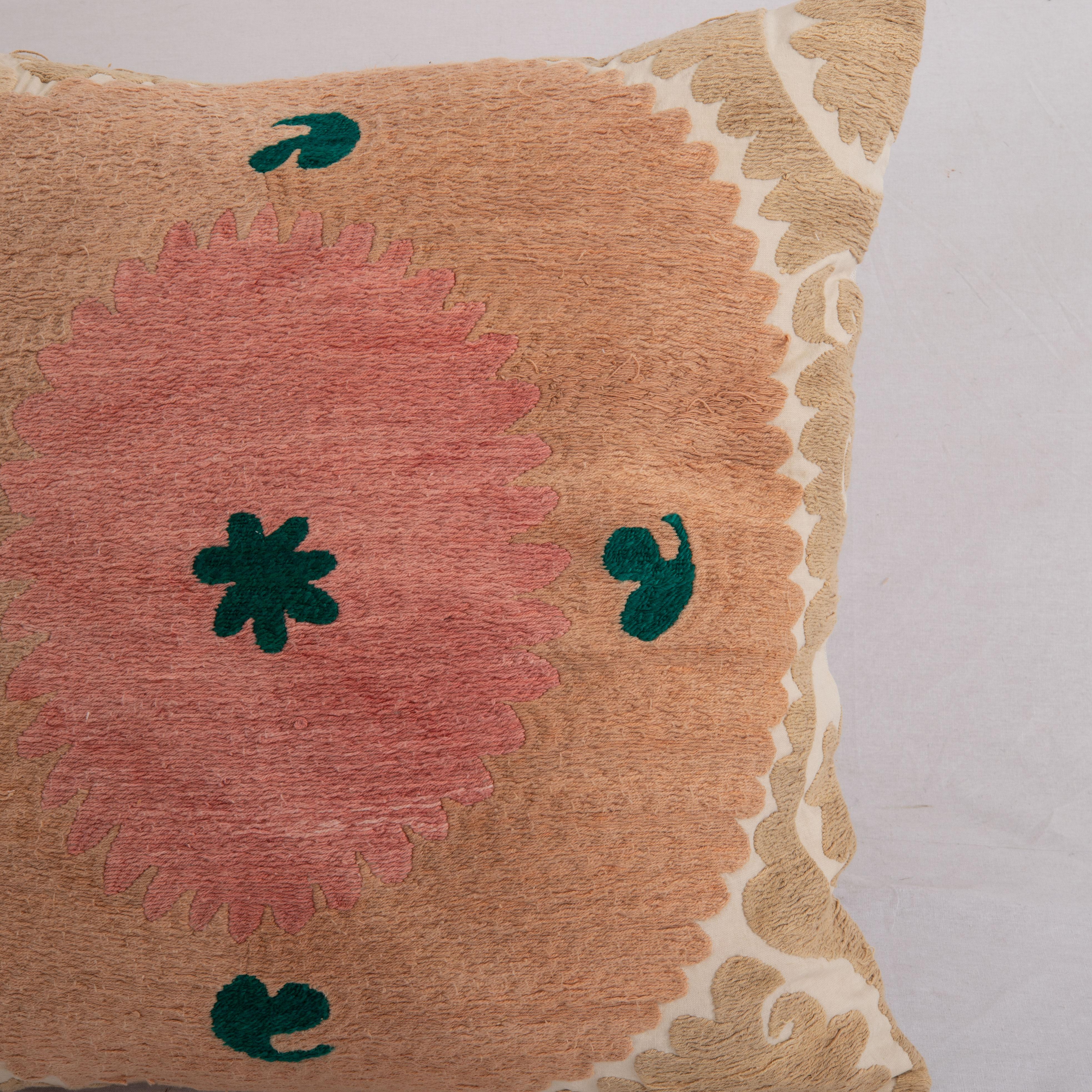 Pillow Cover Made from a Mid 20th C. Suzani, Uzbekistan In Good Condition For Sale In Istanbul, TR