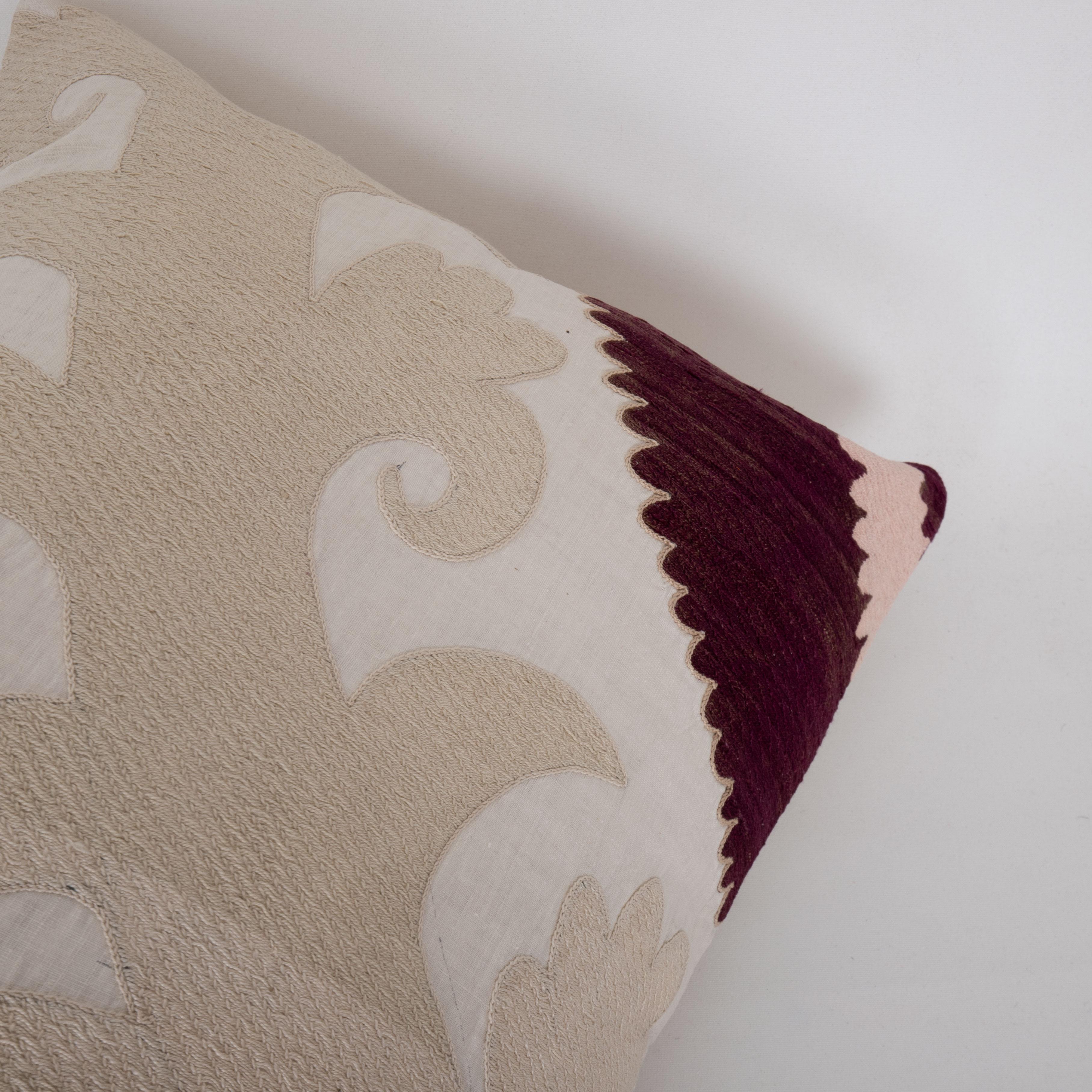 Pillow Cover Made from a Mid 20th C. Suzani, Uzbekistan In Good Condition For Sale In Istanbul, TR