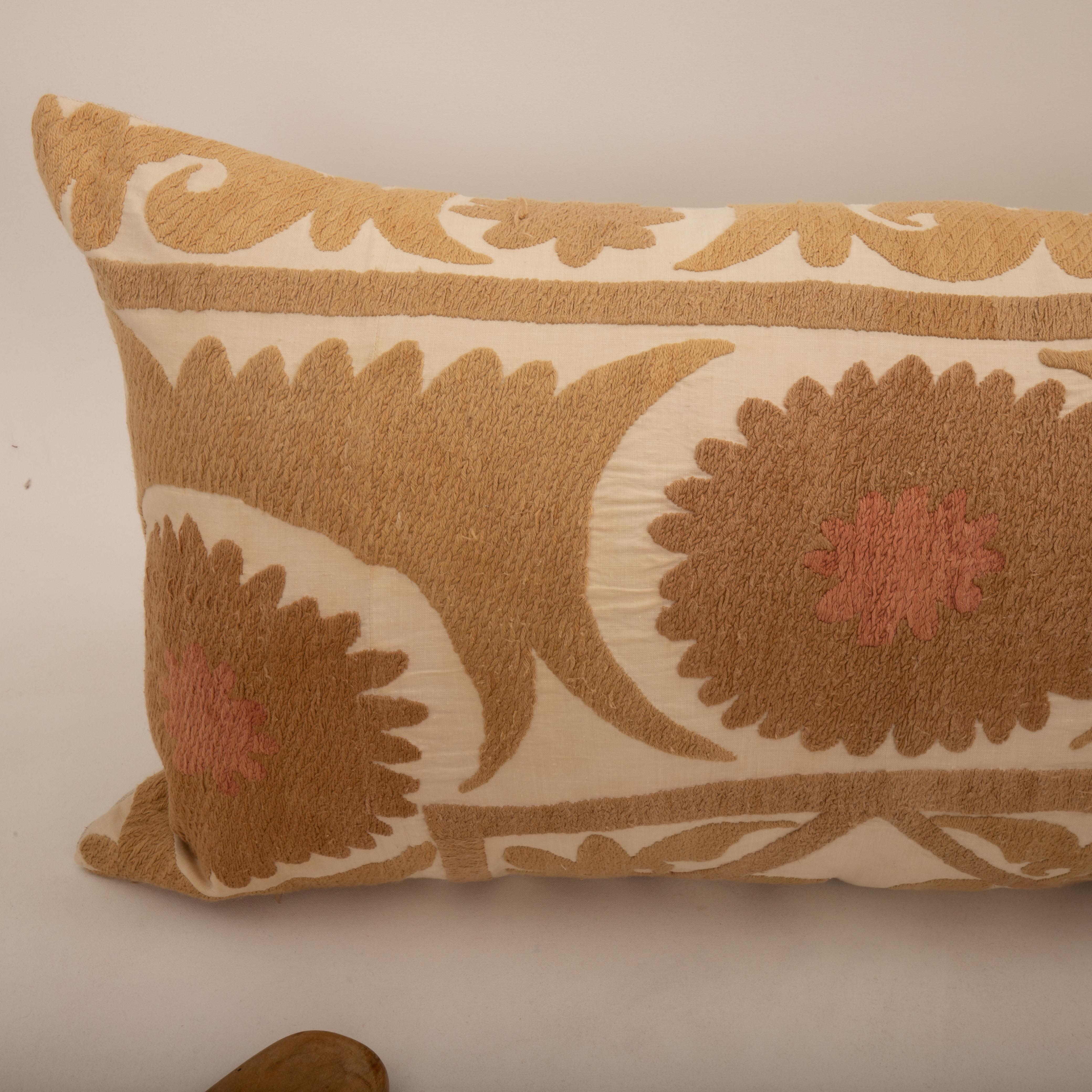 Pillow Cover Made from a Mid 20th C. Suzani, Uzbekistan In Good Condition For Sale In Istanbul, TR