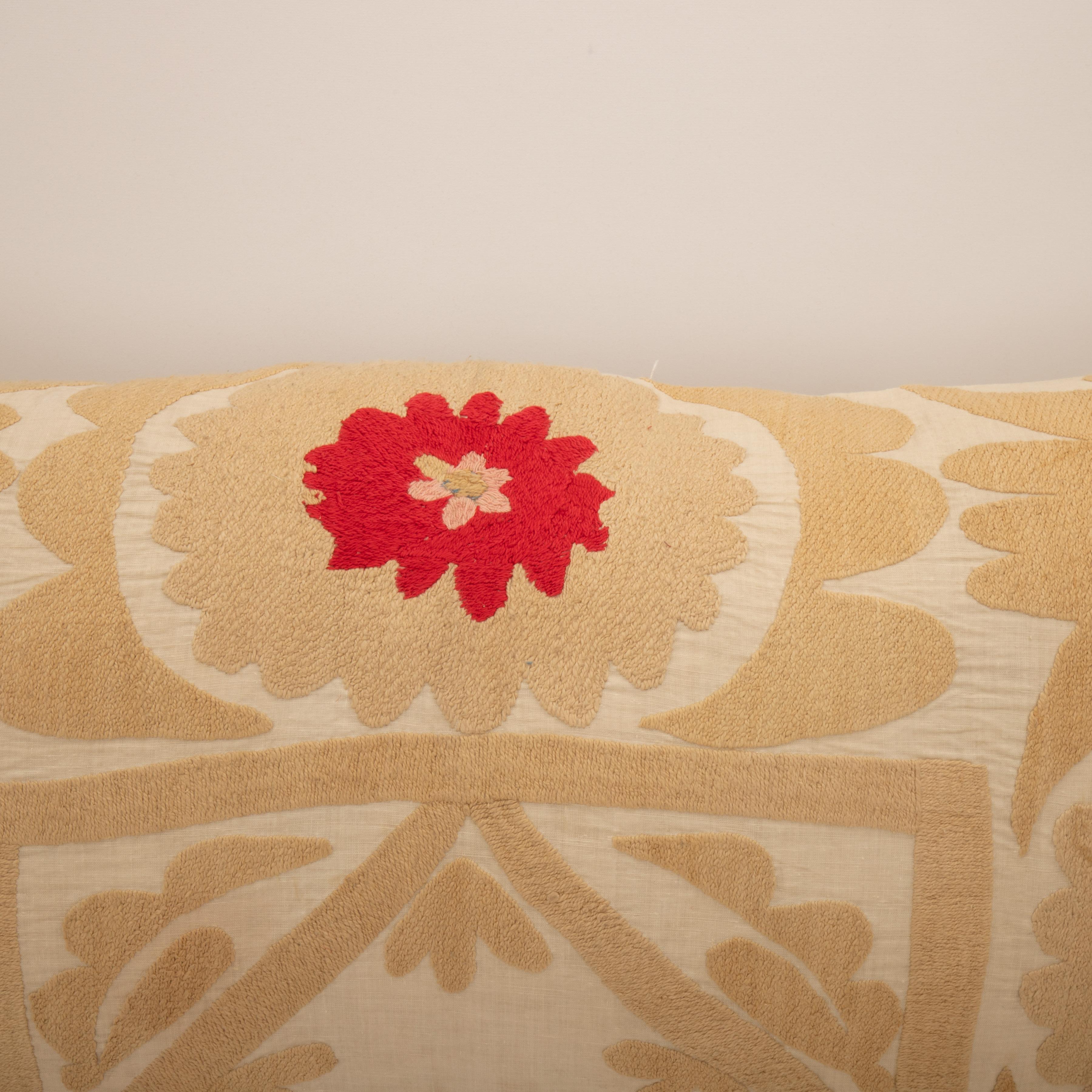 Pillow Cover Made from a Mid 20th C. Suzani, Uzbekistan In Good Condition For Sale In Istanbul, TR