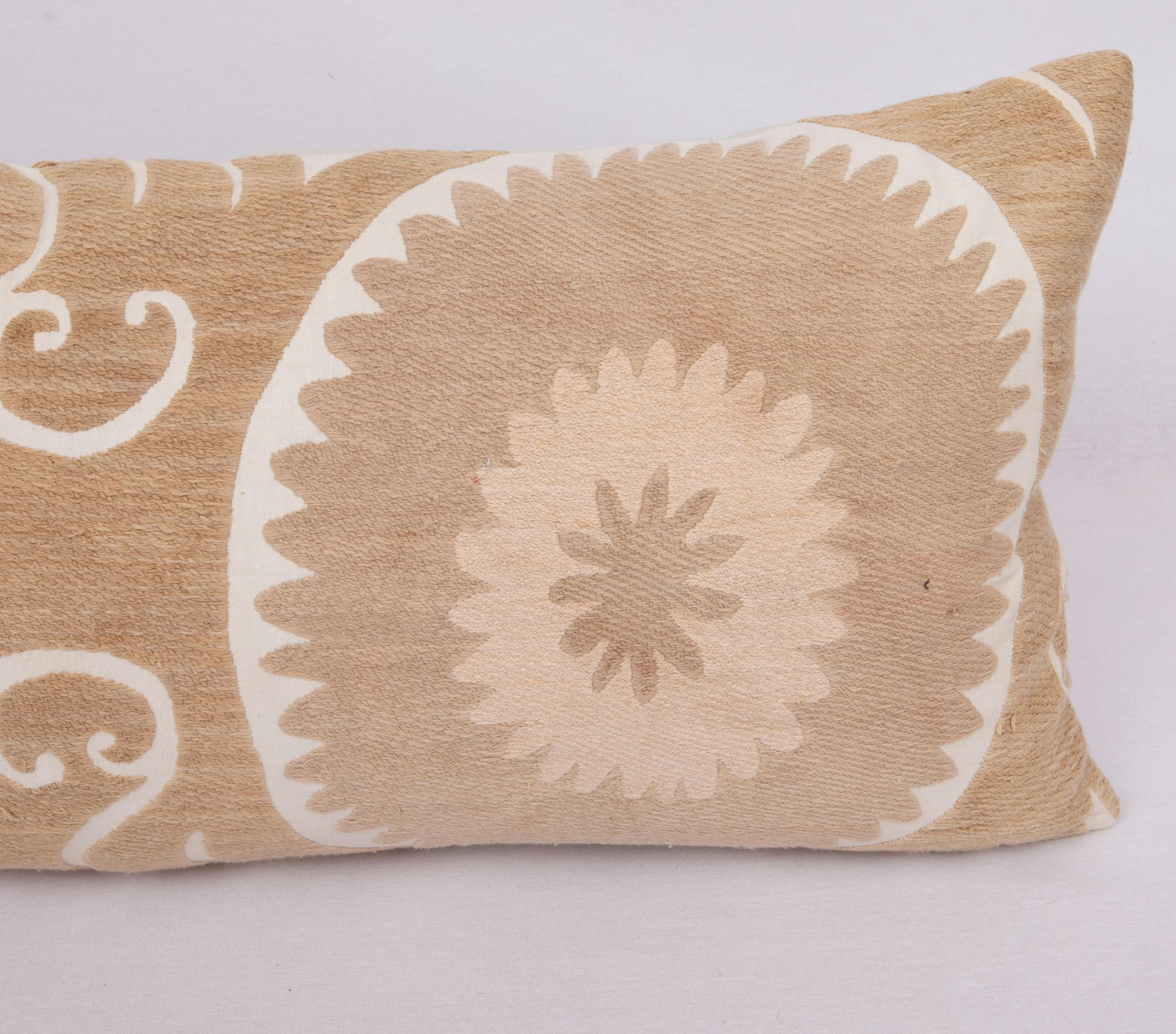 Pillow Cover Made from a Mid 20th C. Suzani, Uzbekistan In Fair Condition For Sale In Istanbul, TR