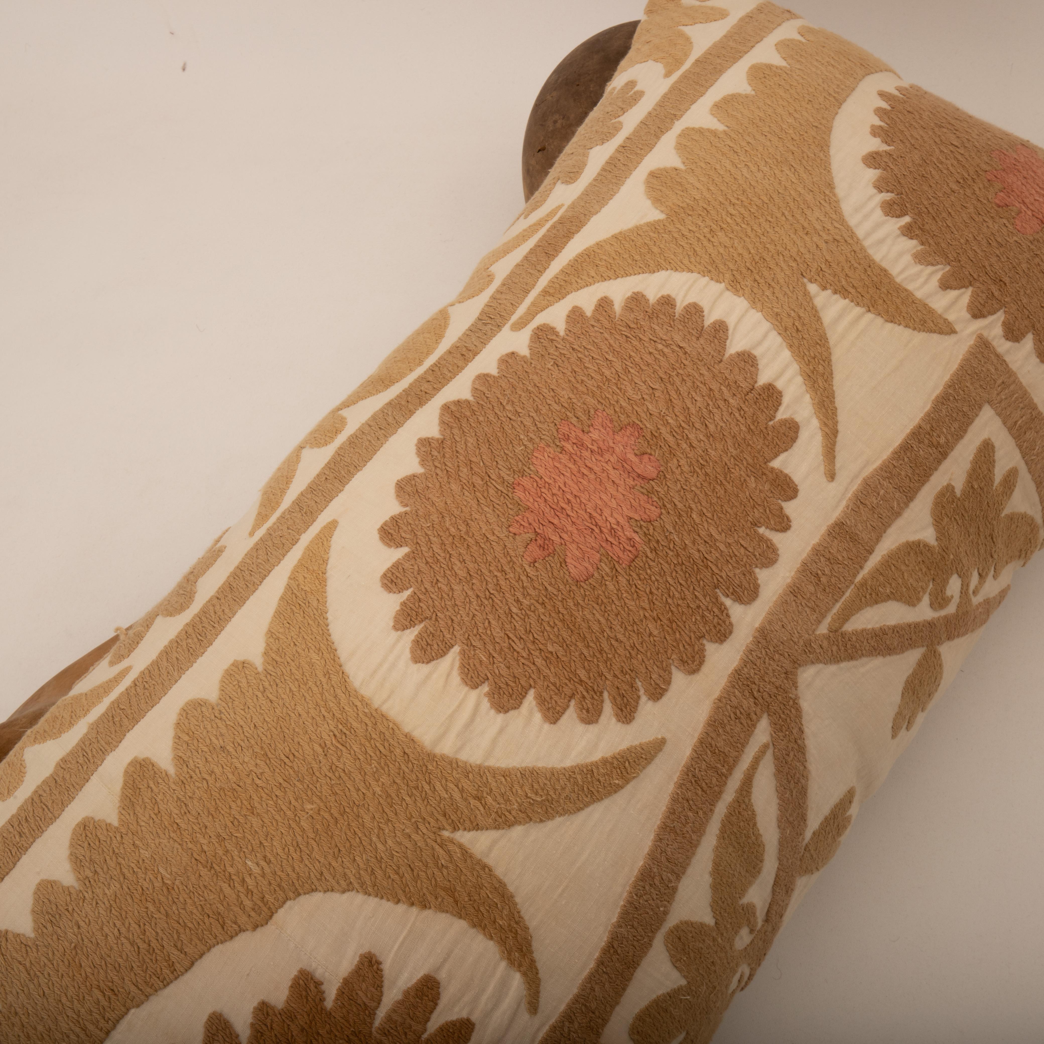 Pillow Cover Made from a Mid 20th C. Suzani, Uzbekistan For Sale 1
