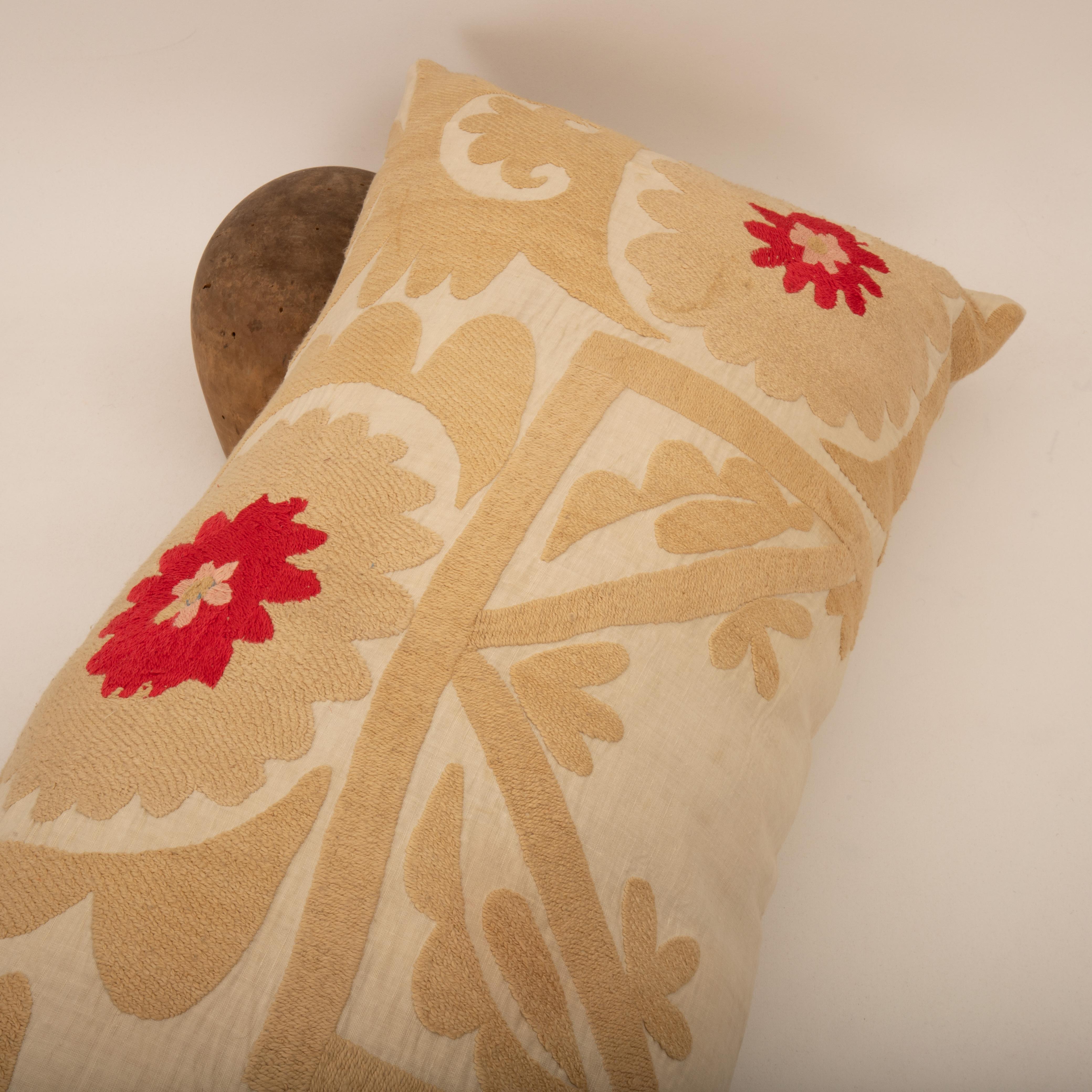 Pillow Cover Made from a Mid 20th C. Suzani, Uzbekistan For Sale 1