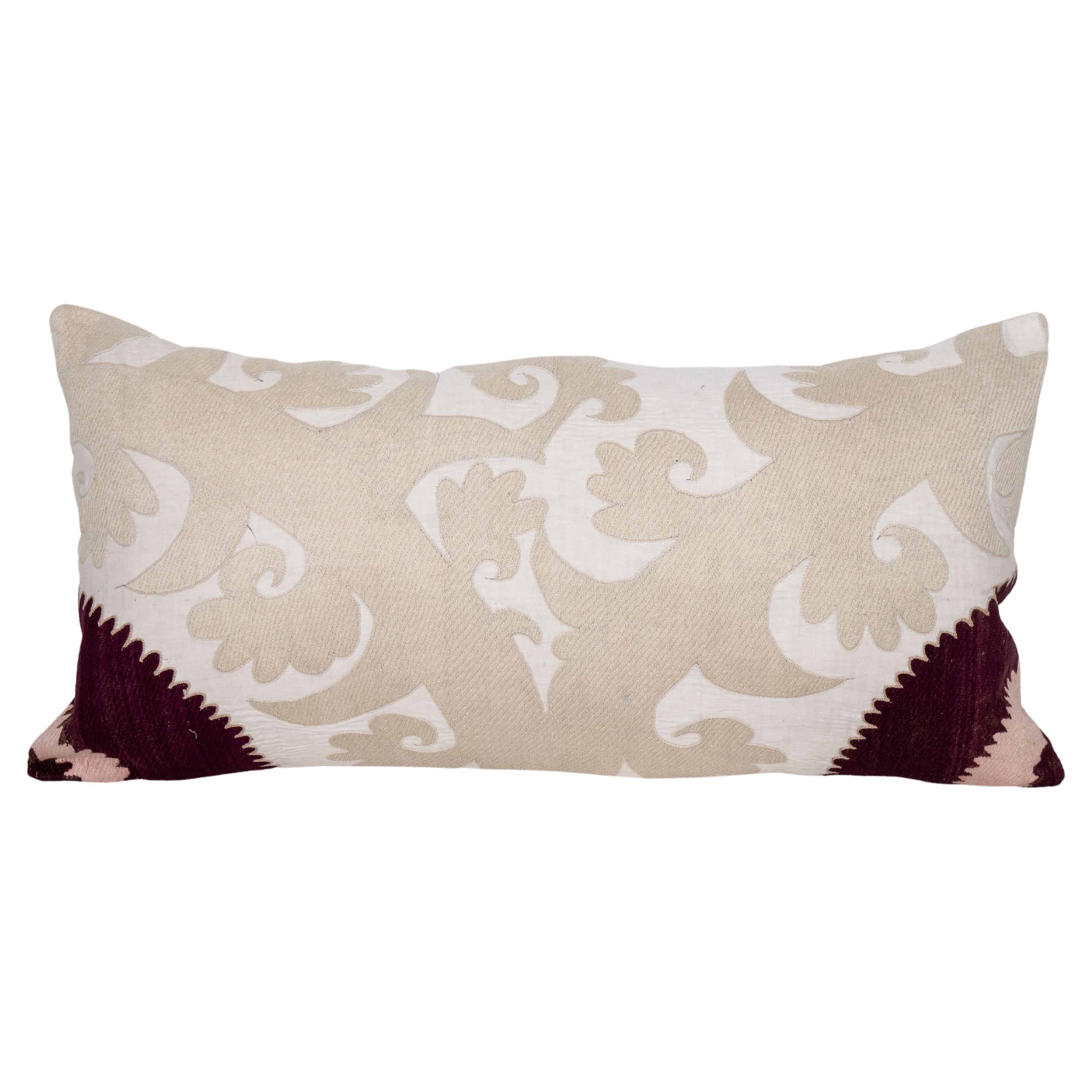 Pillow Cover Made from a Mid 20th C. Suzani, Uzbekistan