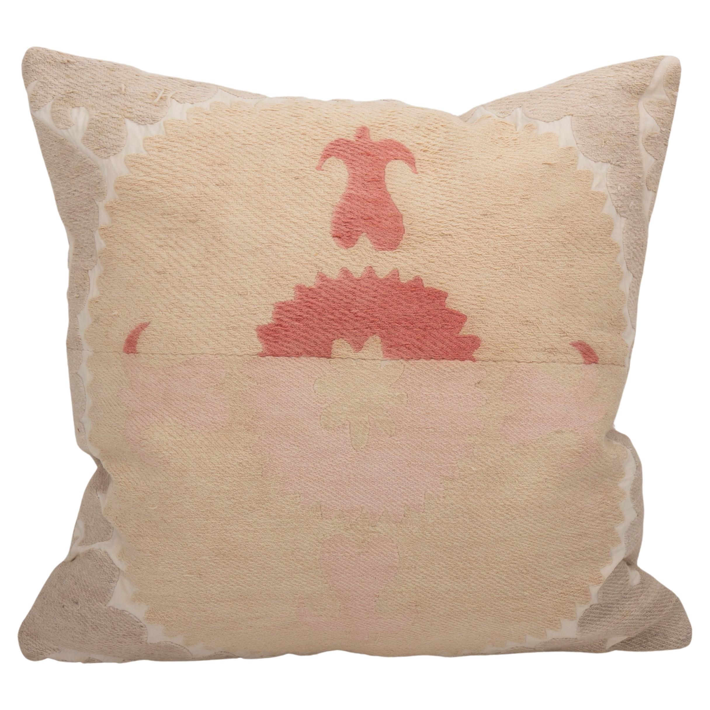 Pillow Cover Made from a Mid 20th C. Suzani, Uzbekistan
