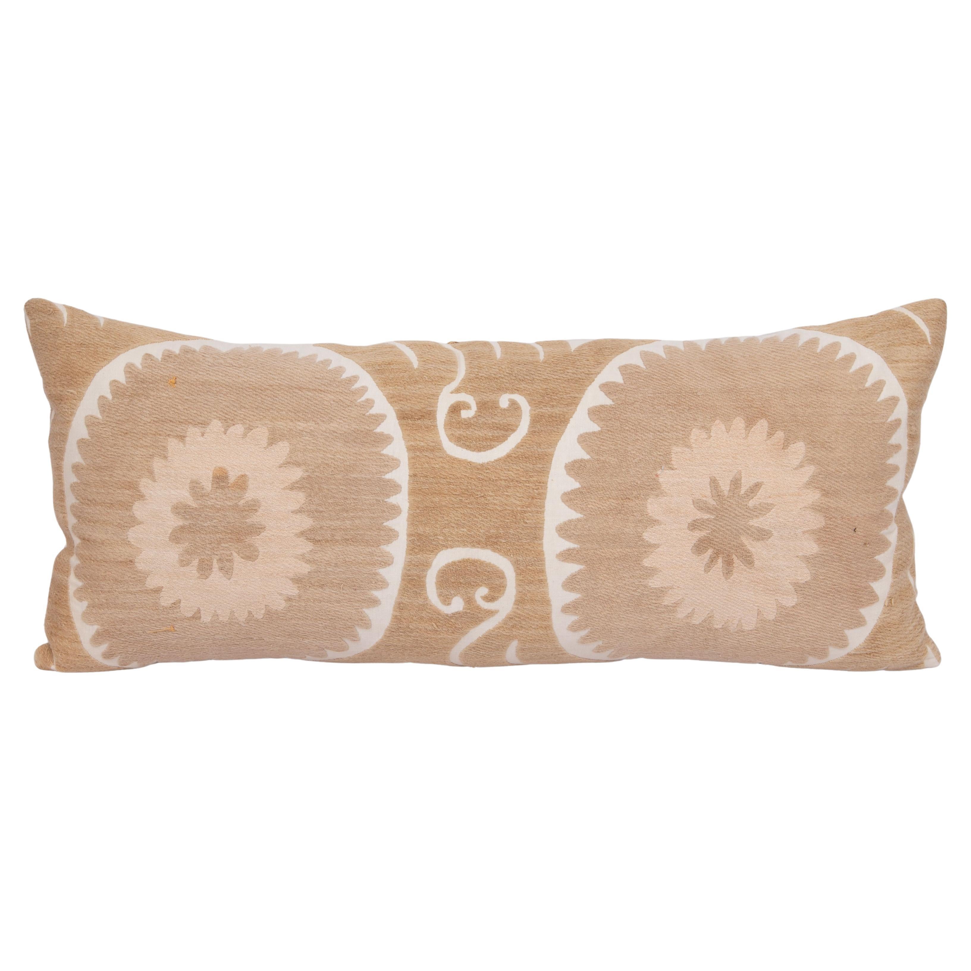 Pillow Cover Made from a Mid 20th C. Suzani, Uzbekistan For Sale