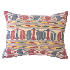 Pillow Cover Made from a Vintage Anatolian Cotton Weaving, Mid 20th Century