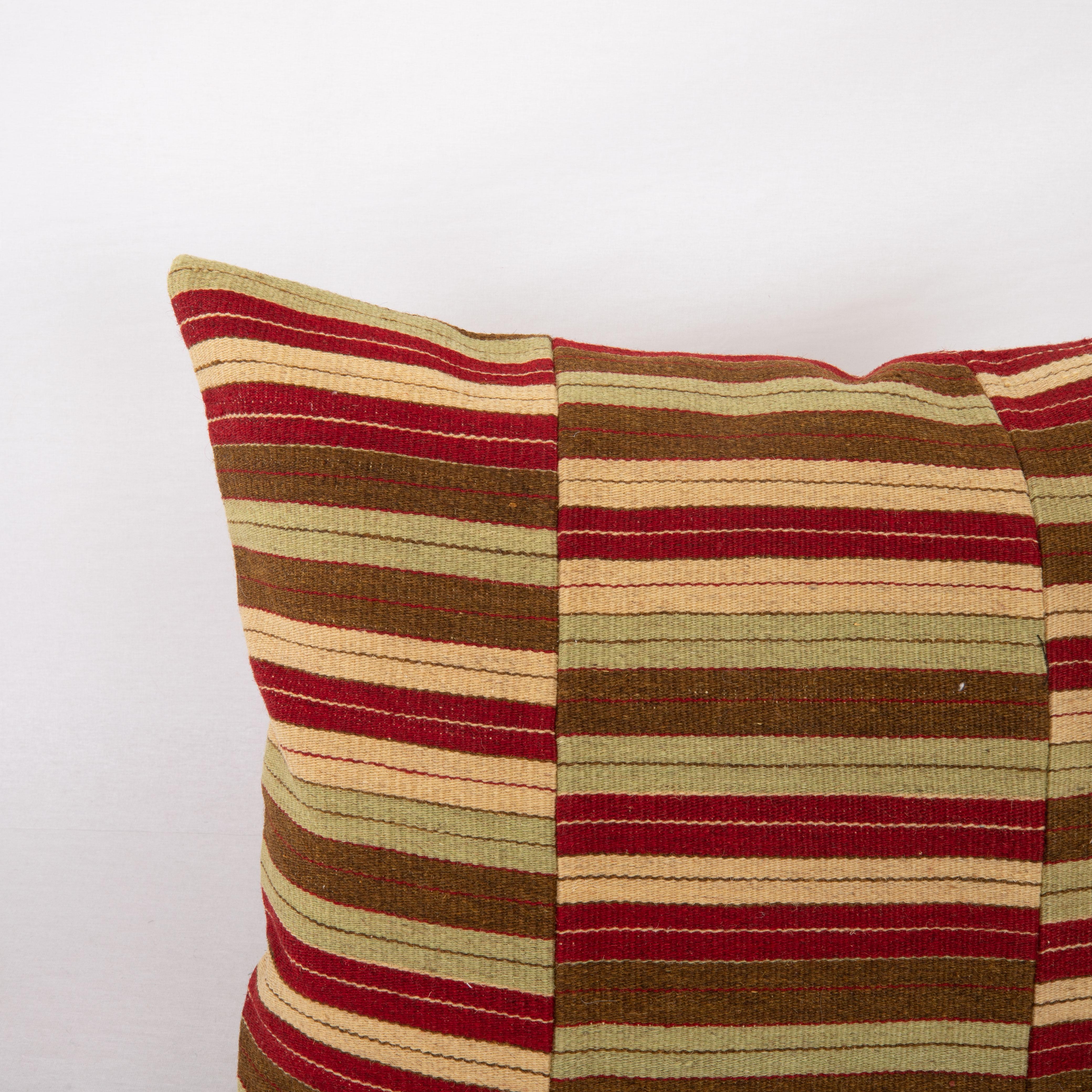 Hand-Woven Pillow Cover Made from a Vintage Anatolian Kilim For Sale