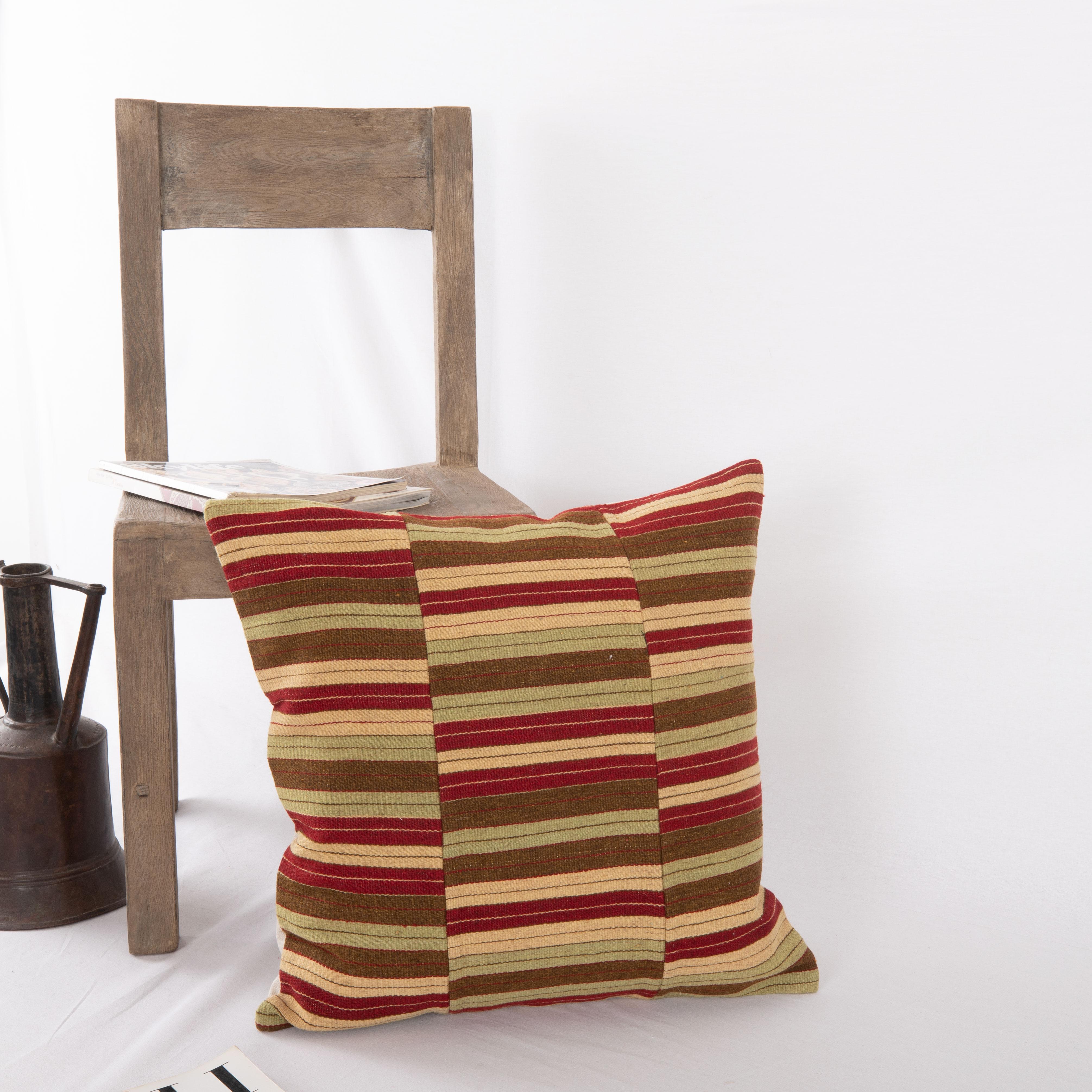 Wool Pillow Cover Made from a Vintage Anatolian Kilim For Sale