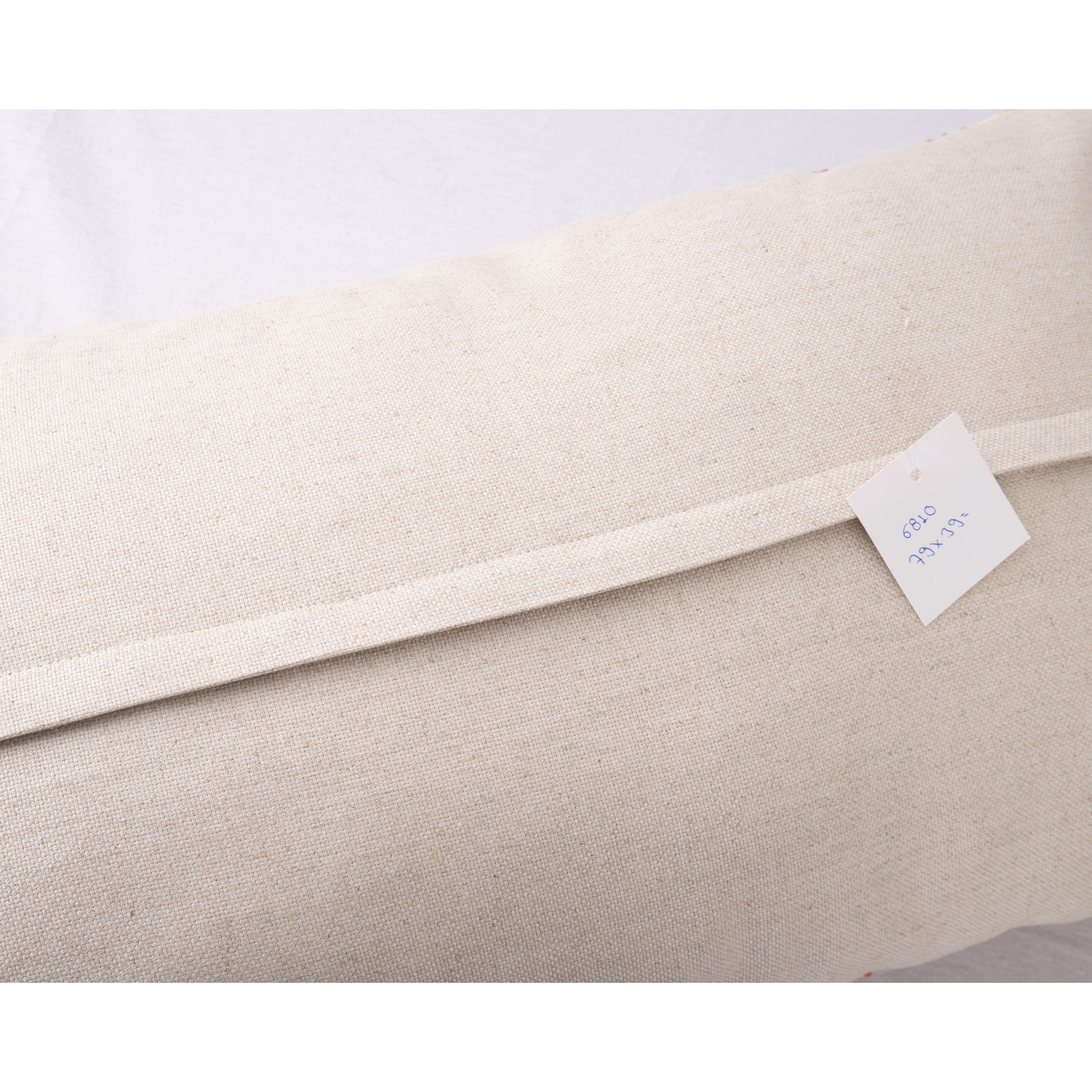 Pillow Cover Made from a Vintage East European Linen and Cotton Textile For Sale 2