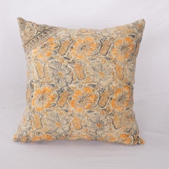Pillow Cover Made from a Vintage Indian Block Printed Textile