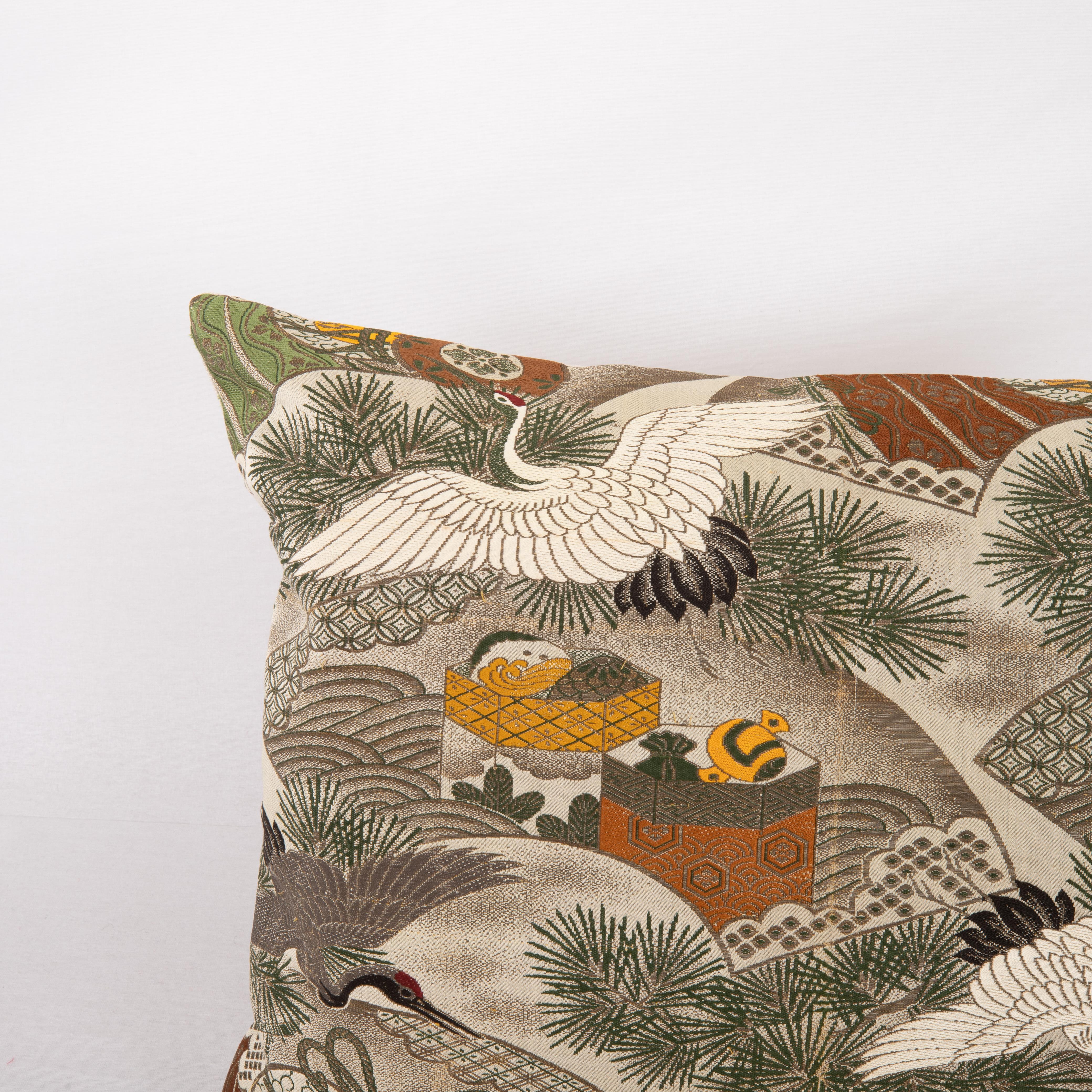 Japanese Pillow Cover Made from a Vintage Obi, Japan