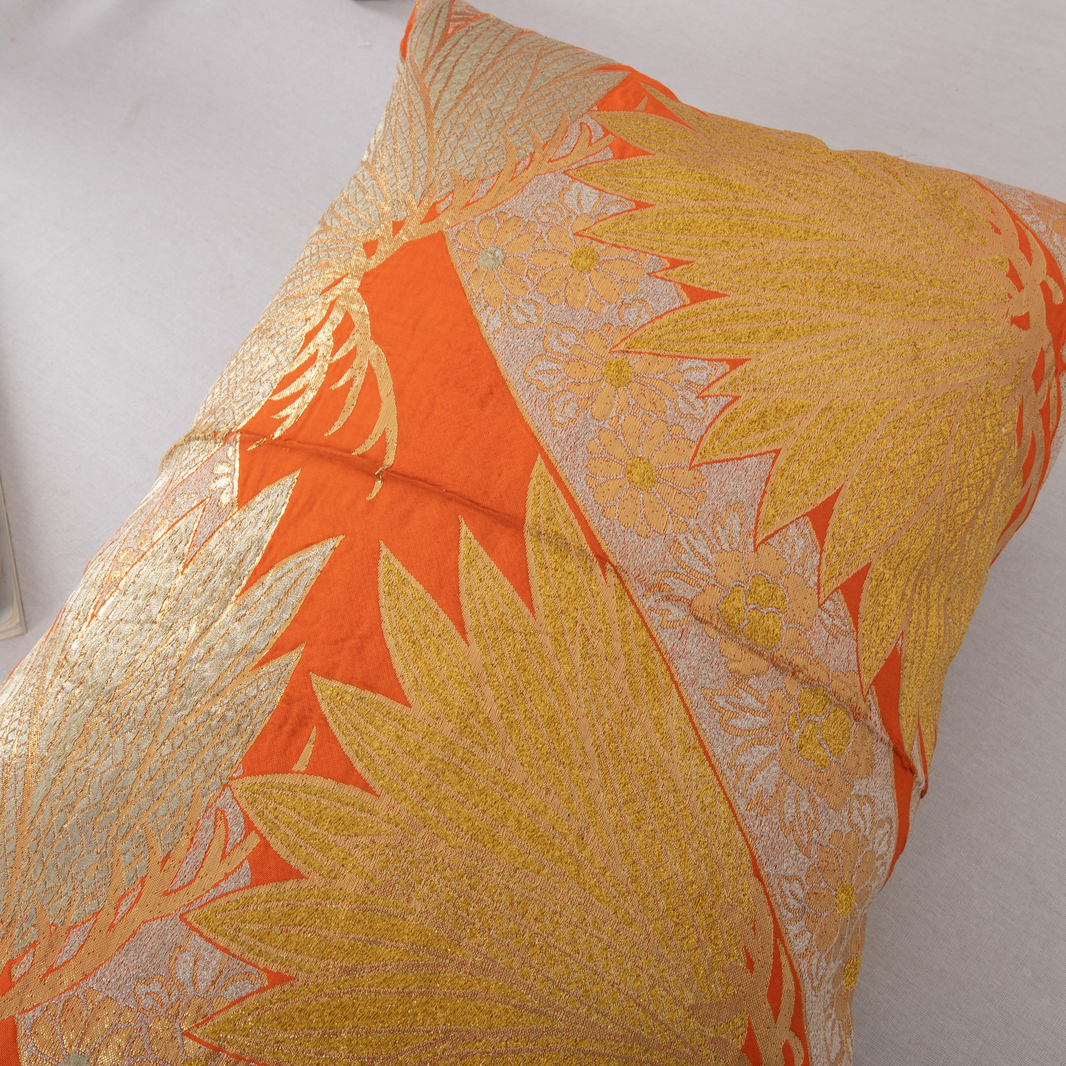 20th Century Pillow Cover Made from a Vintage Obi, Japan For Sale