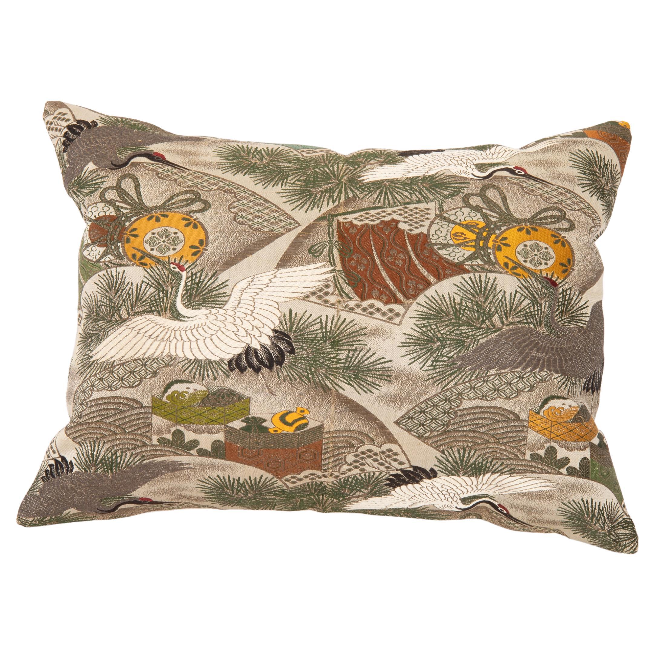 Pillow Cover Made from a Vintage Obi, Japan For Sale