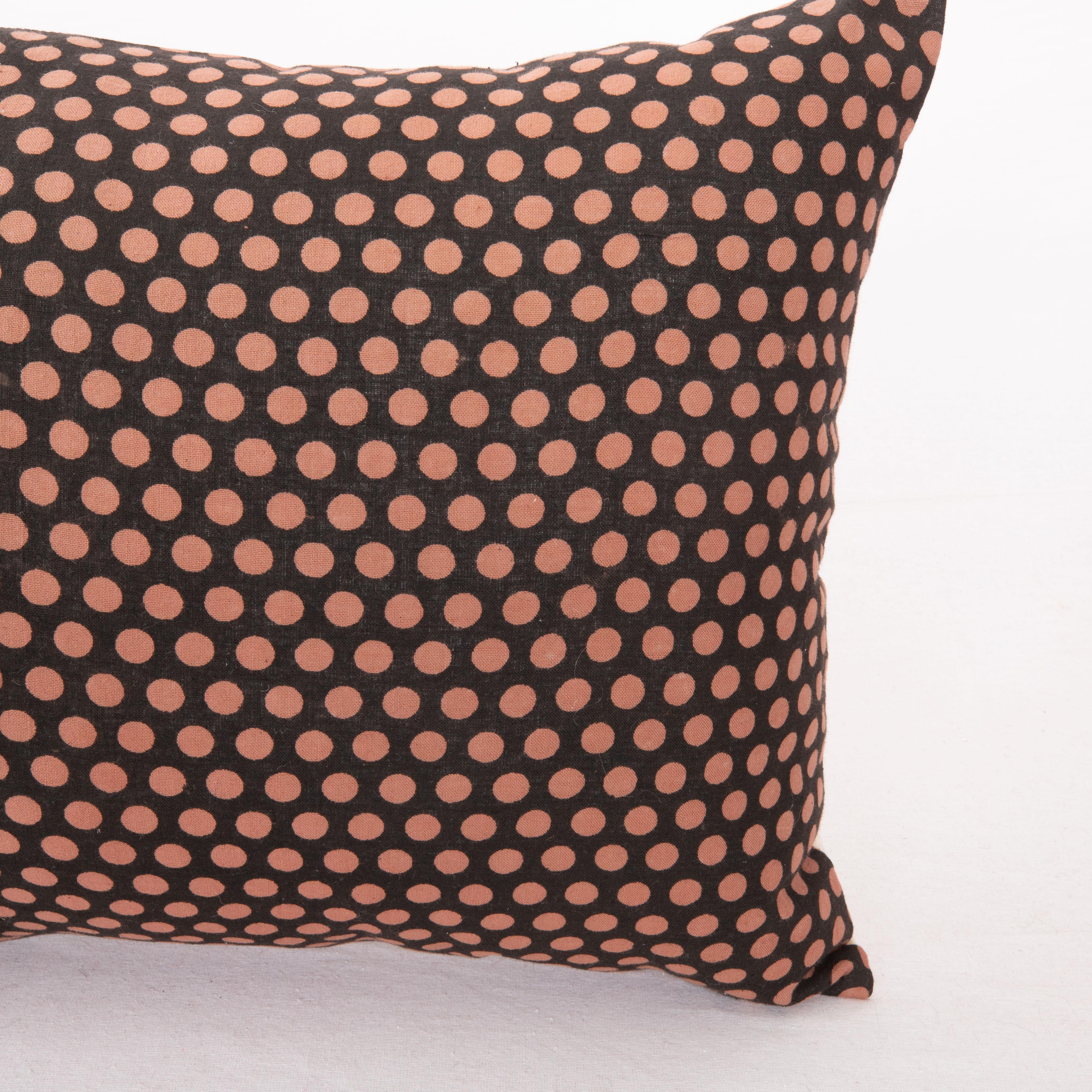 Kalamkari Pillow Cover Made from a Vintage Turkish Block Printed Panel For Sale