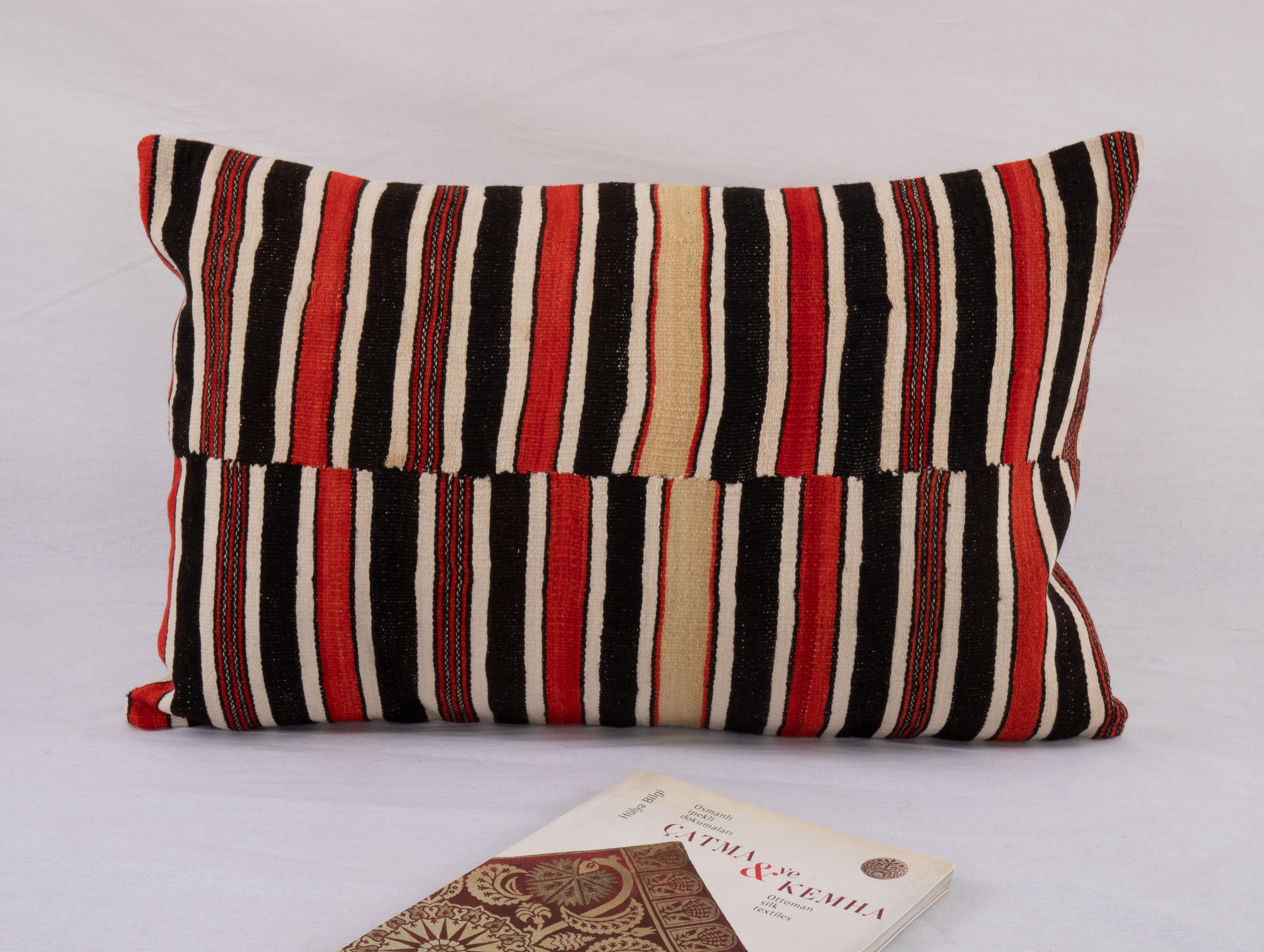 Tribal Pillow Cover Made from a Vintage West African Fulani Blanket For Sale
