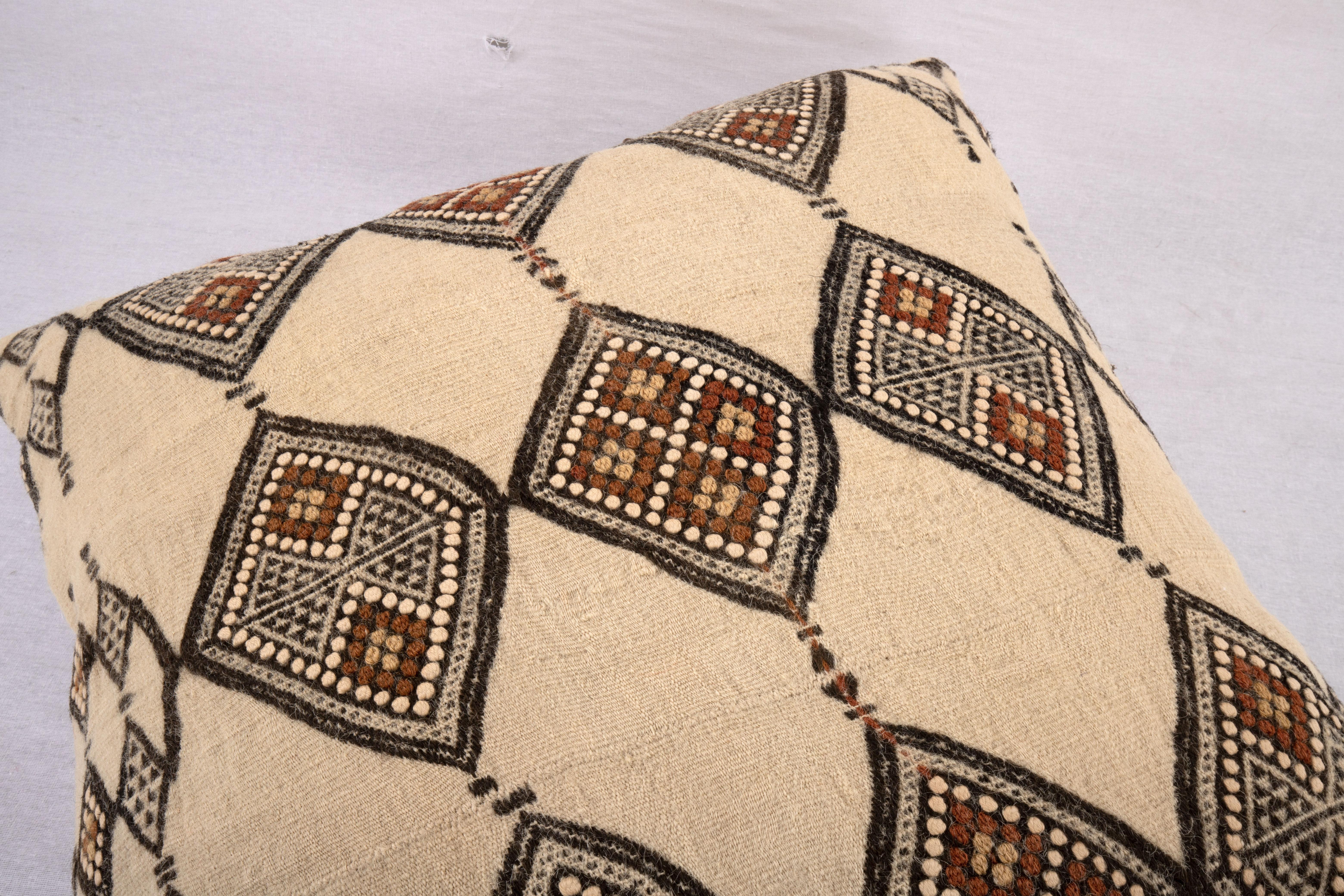 Malian Pillow Cover Made from a Vintage West African Fulani Blanket   For Sale