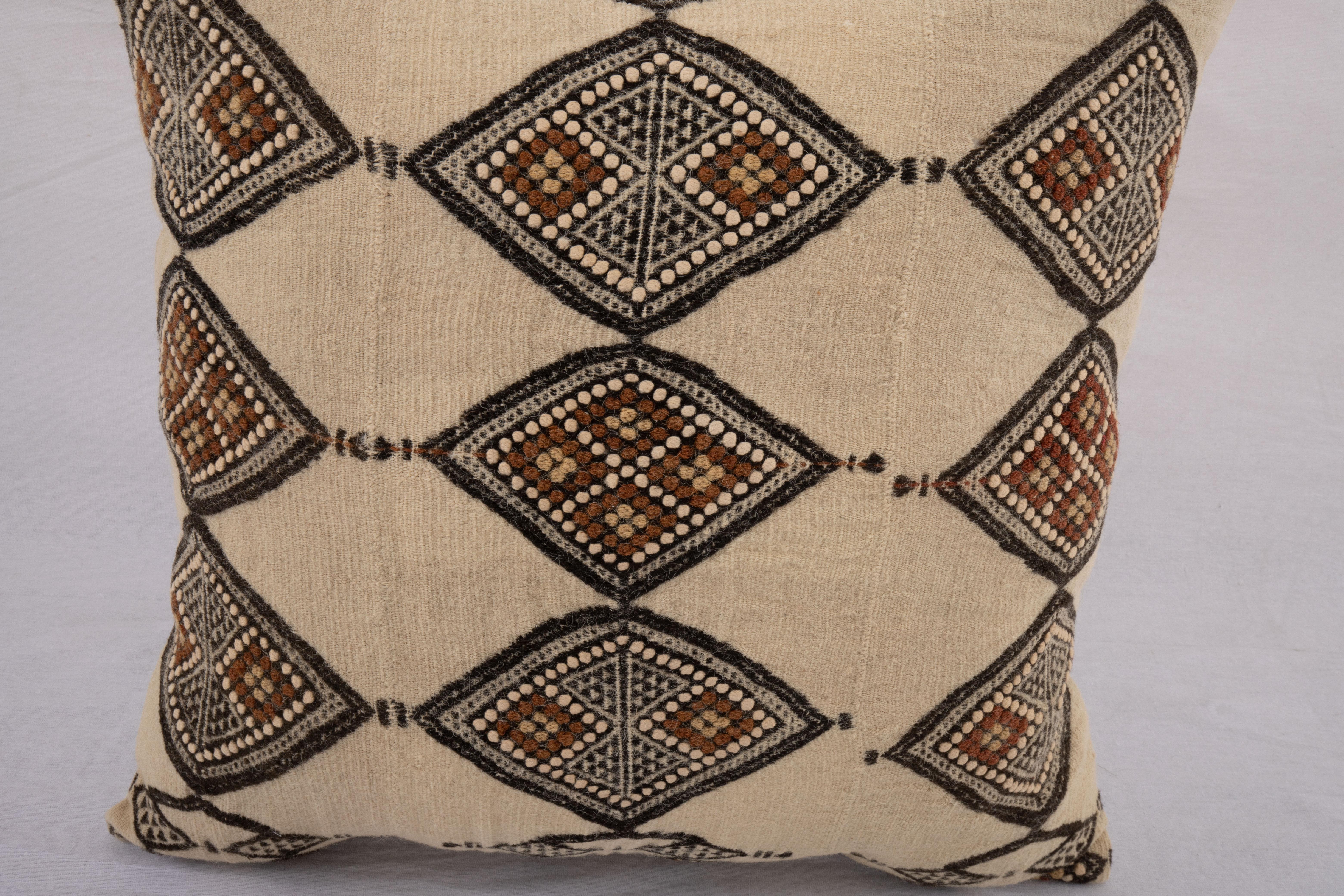 Malian Pillow Cover Made from a Vintage West African Fulani Blanket  