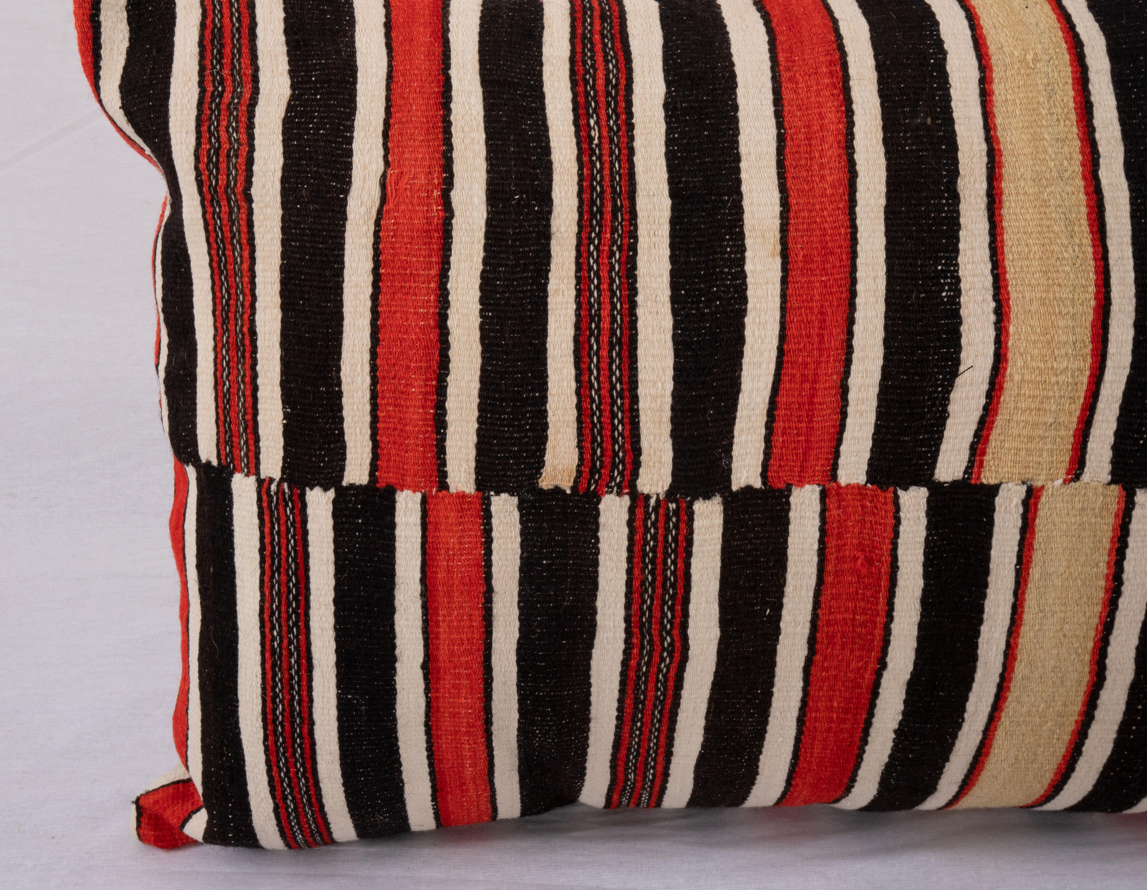 Malian Pillow Cover Made from a Vintage West African Fulani Blanket For Sale