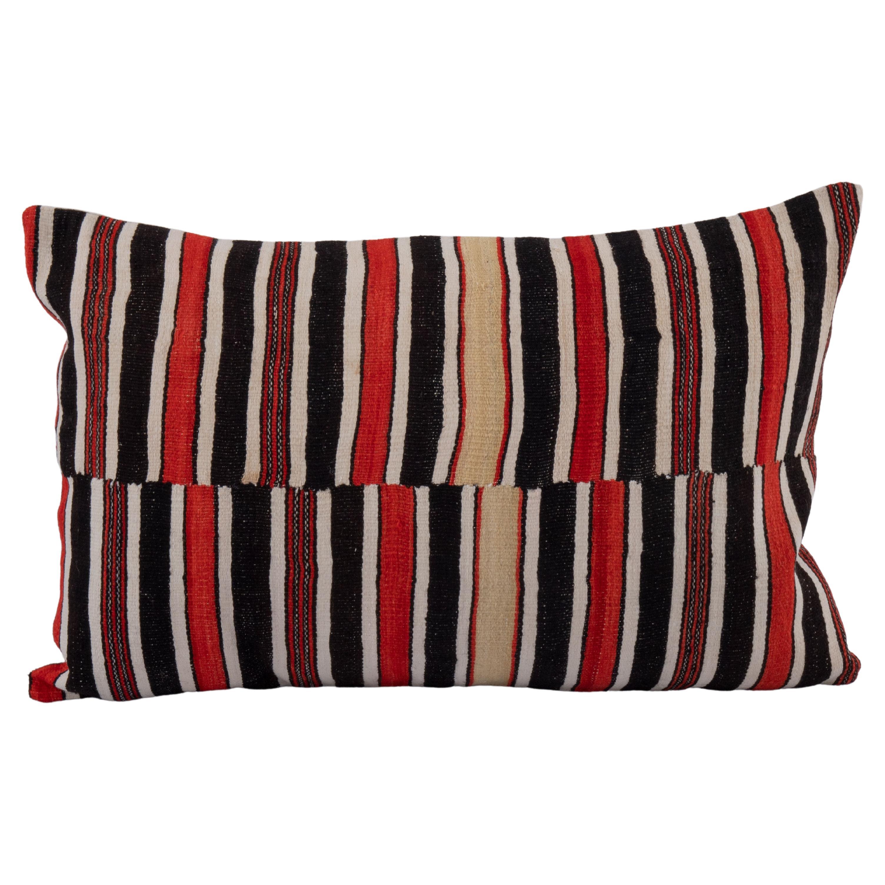 Pillow Cover Made from a Vintage West African Fulani Blanket For Sale