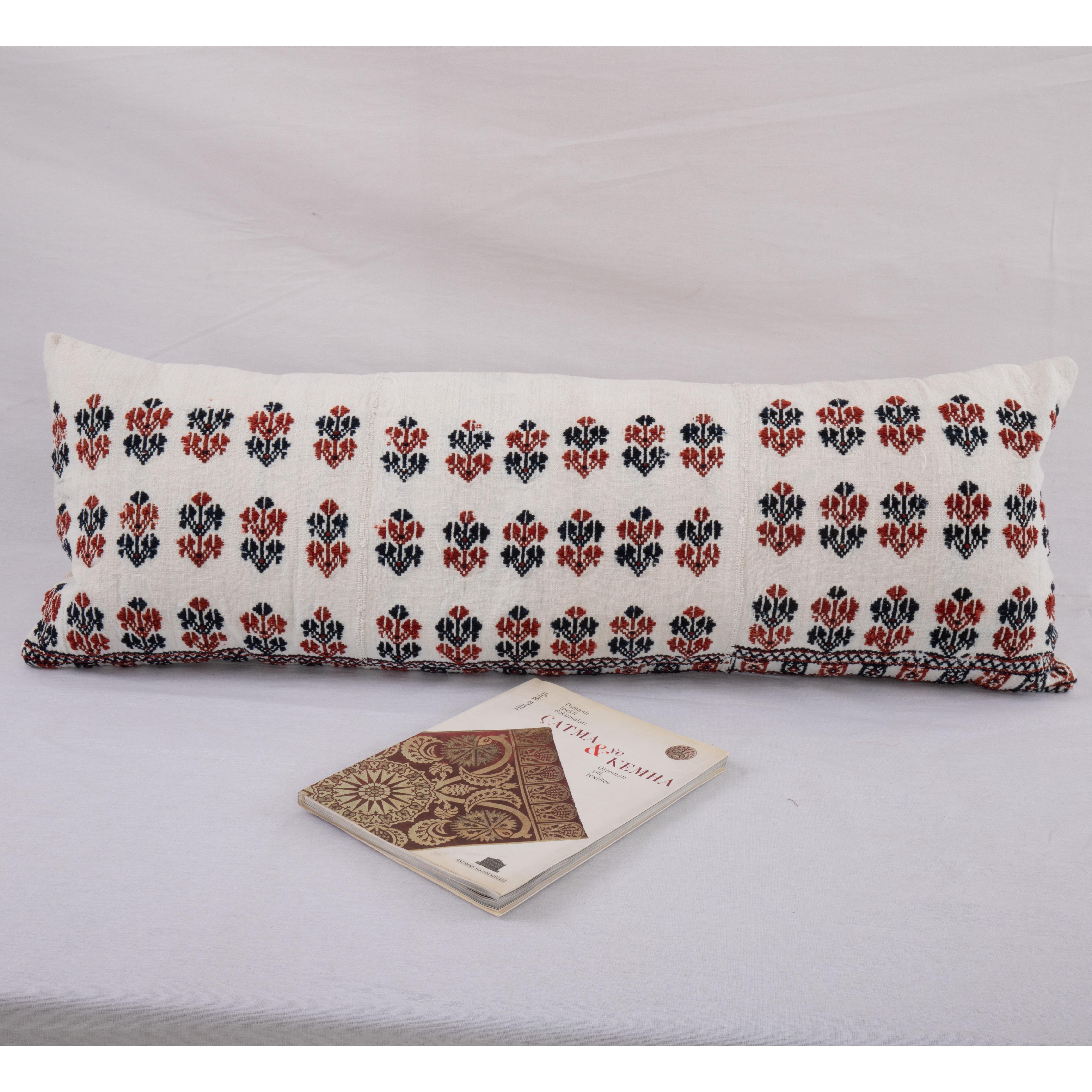 Folk Art Pillow Cover Made from an Anatolian Embroidered Skirt, 2nd Quarter 20th C. For Sale