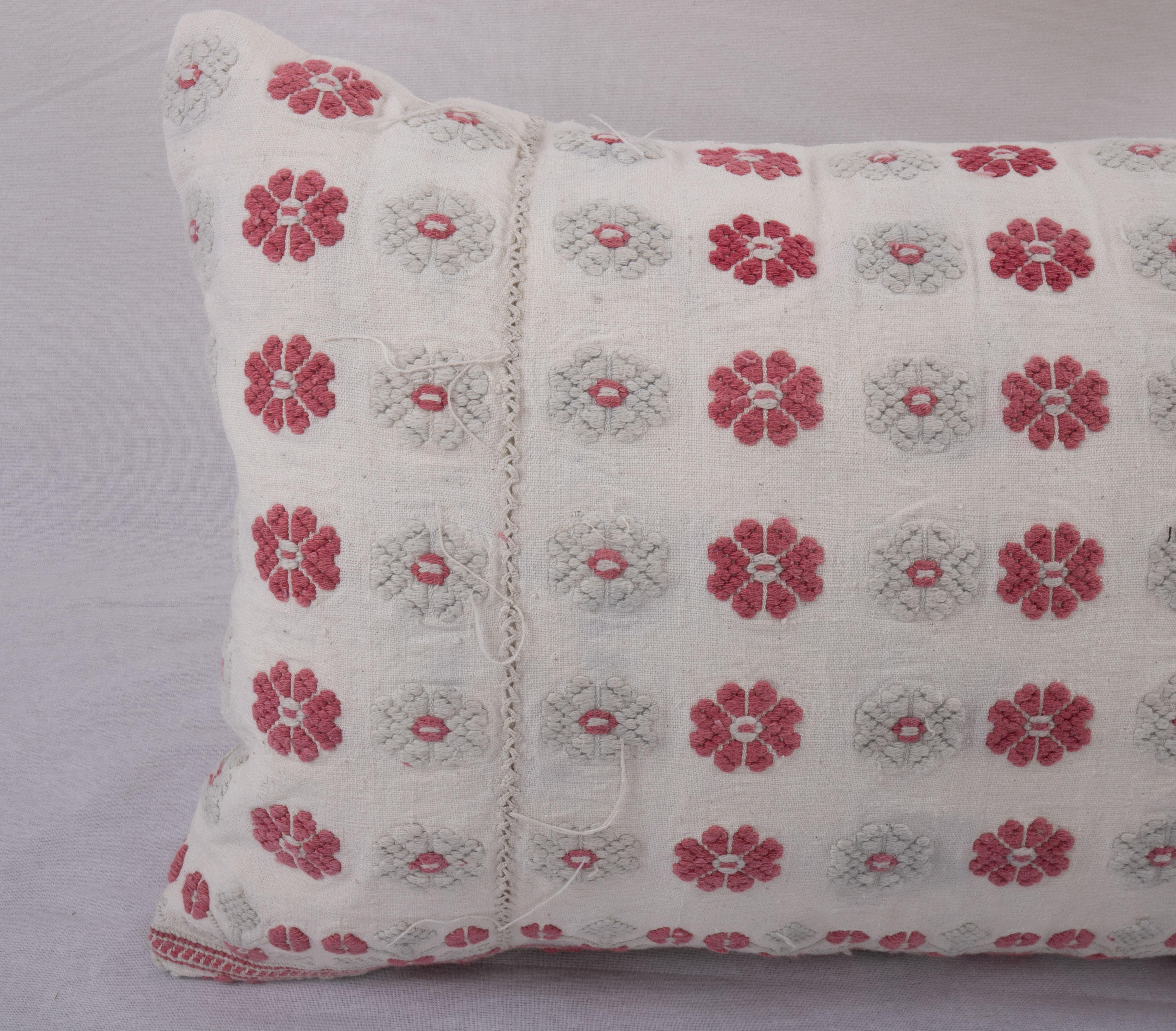 Folk Art Pillow Cover Made from an Anatolian Embroidered Skirt, 2nd Quarter 20th C. For Sale