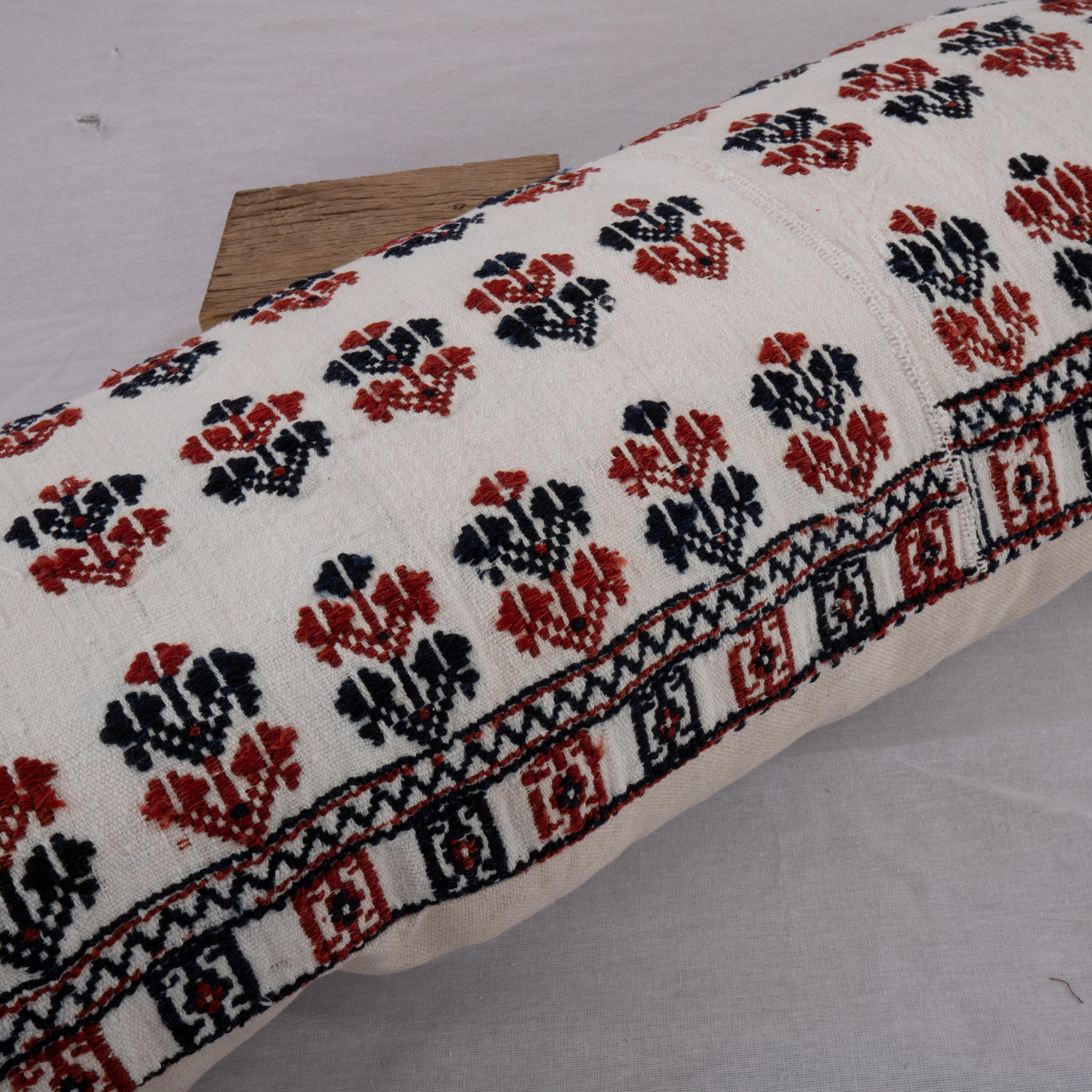 20th Century Pillow Cover Made from an Anatolian Embroidered Skirt, 2nd Quarter 20th C. For Sale