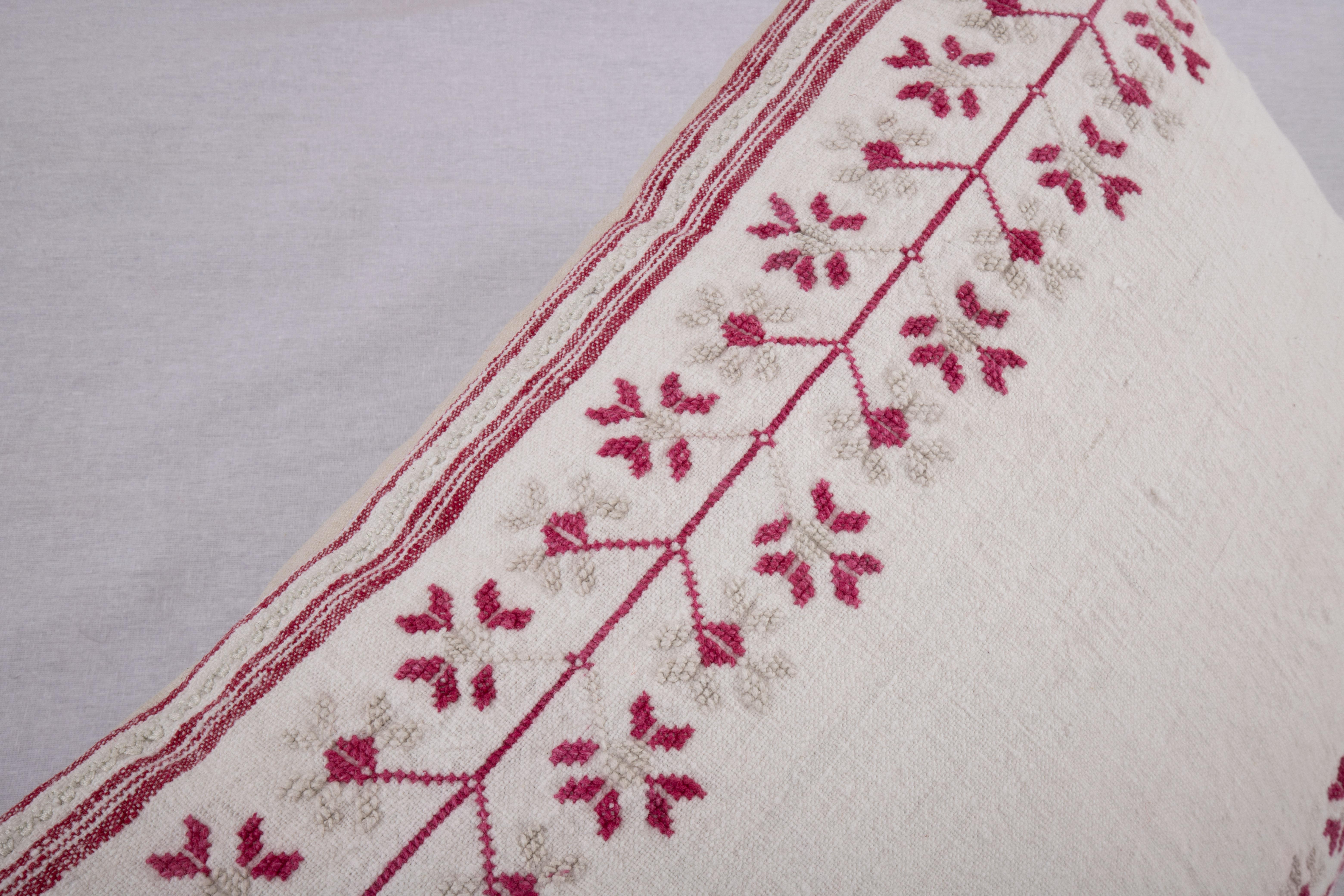 20th Century Pillow Cover Made from an Anatolian Embroidered Skirt, 2nd Quarter 20th C. For Sale