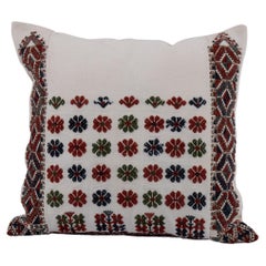 Antique Pillow Cover Made from an Anatolian Embroidered Skirt, 2nd Quarter 20th C.